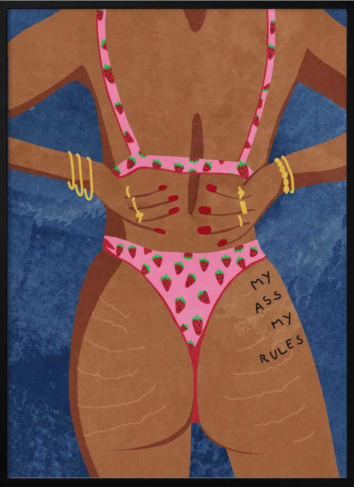 Confidence, curves, and control. This print is all about owning your power.
Art by Raissa Oltmanns