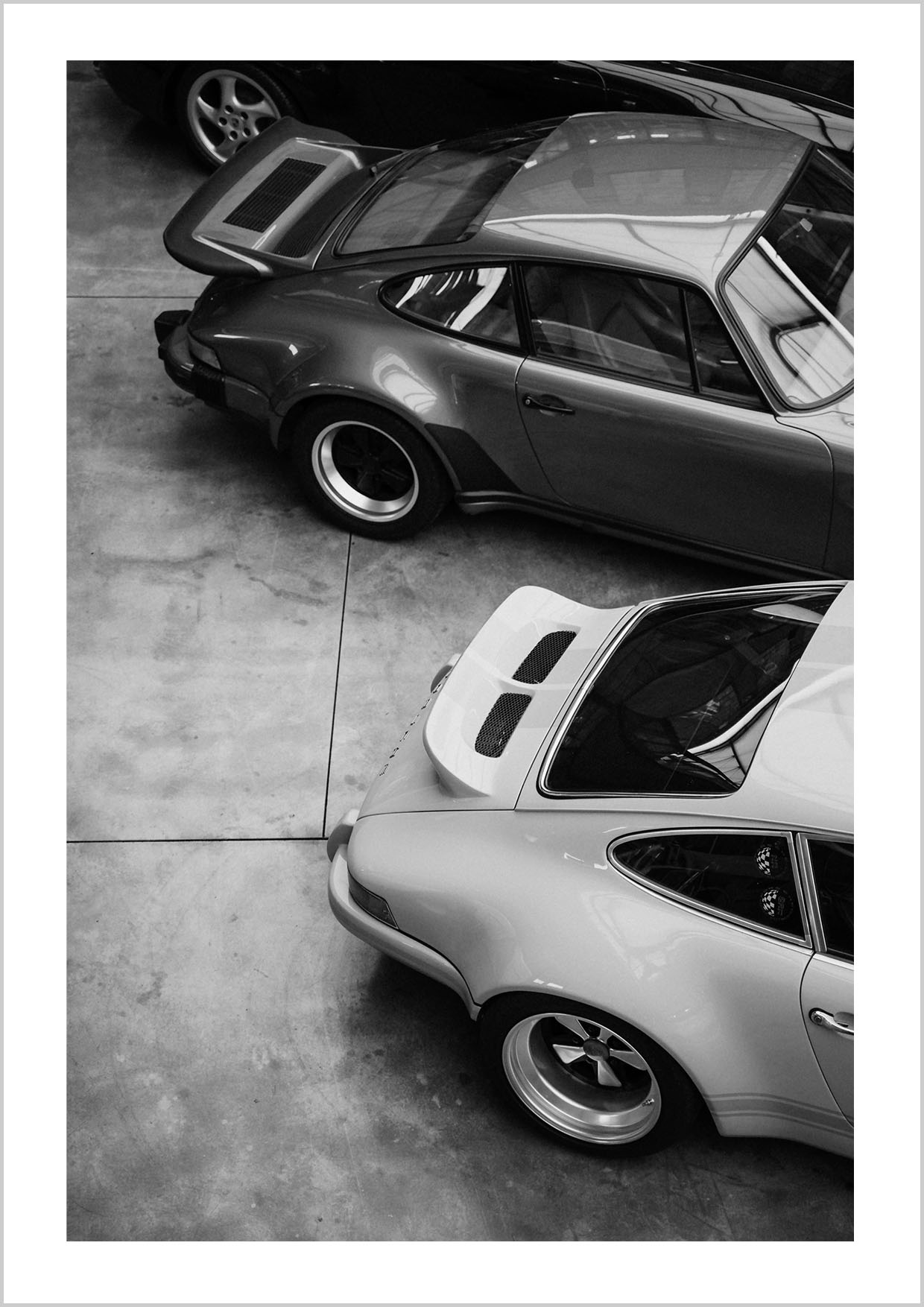 Black & White Porsche 911 Carrera Poster