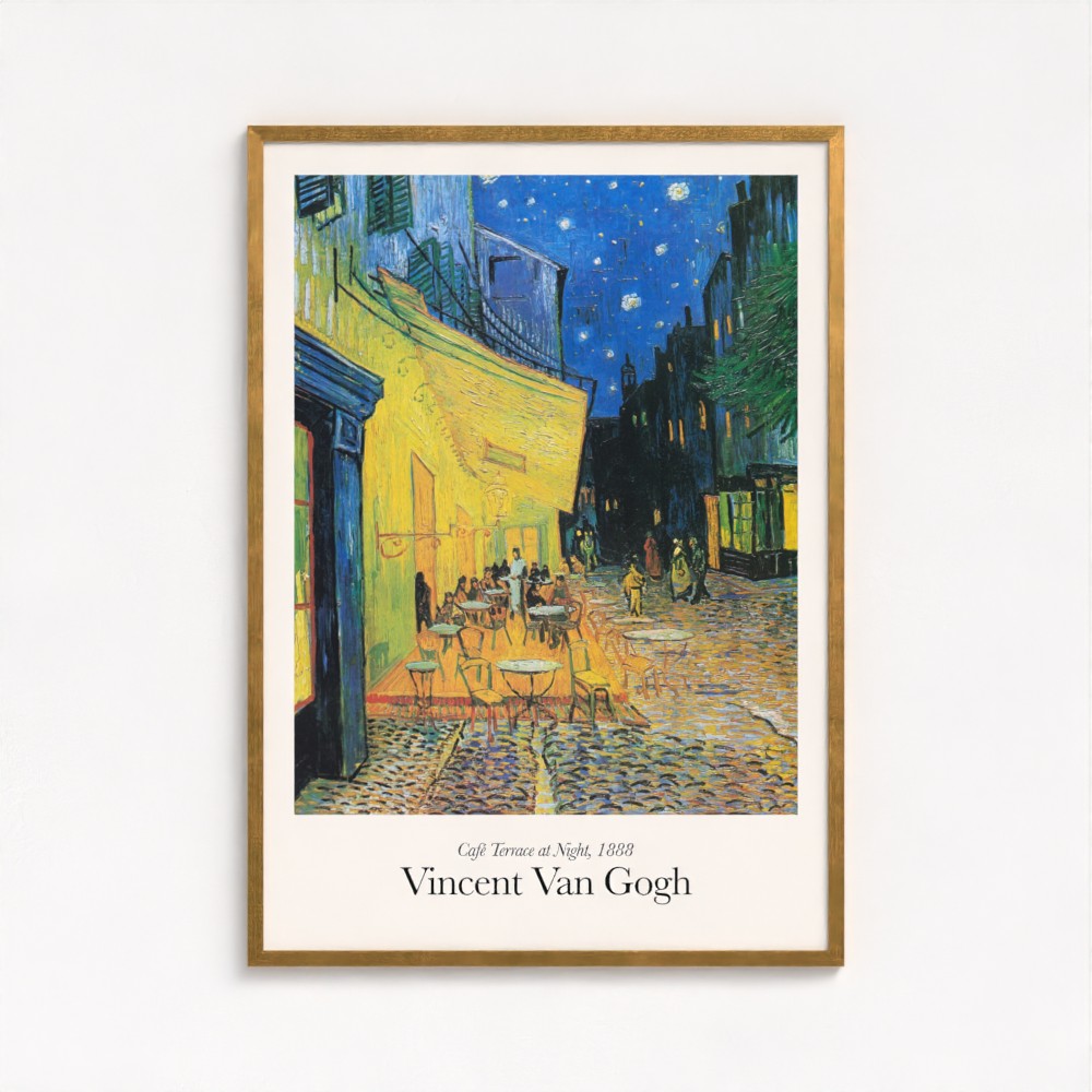 Van Gogh Cafe Terrace At Night Poster