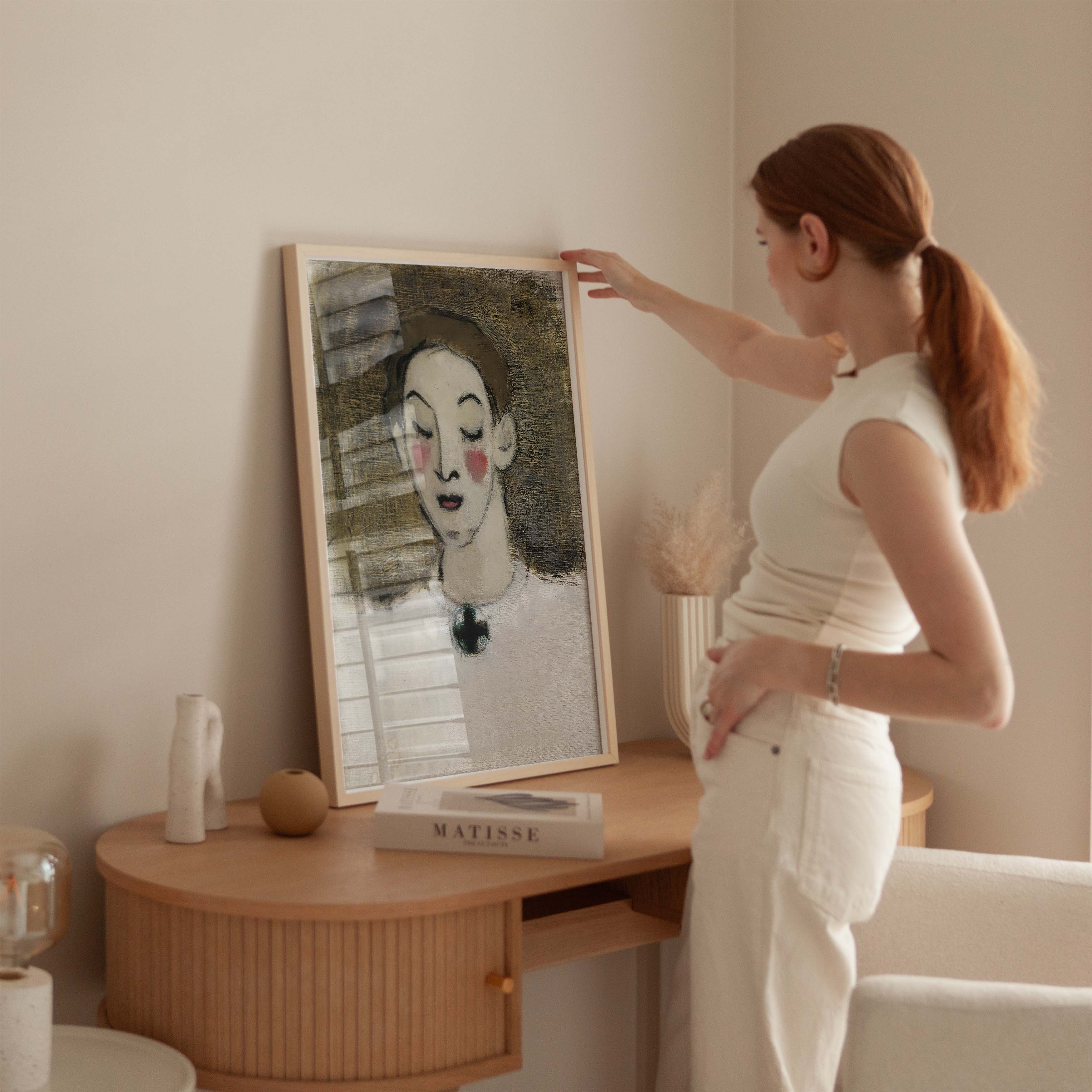 Vintage painting print Clara the Caregiver- Nurse I (Kaija Lahtinen) (1943) Helene Schjerfbeck