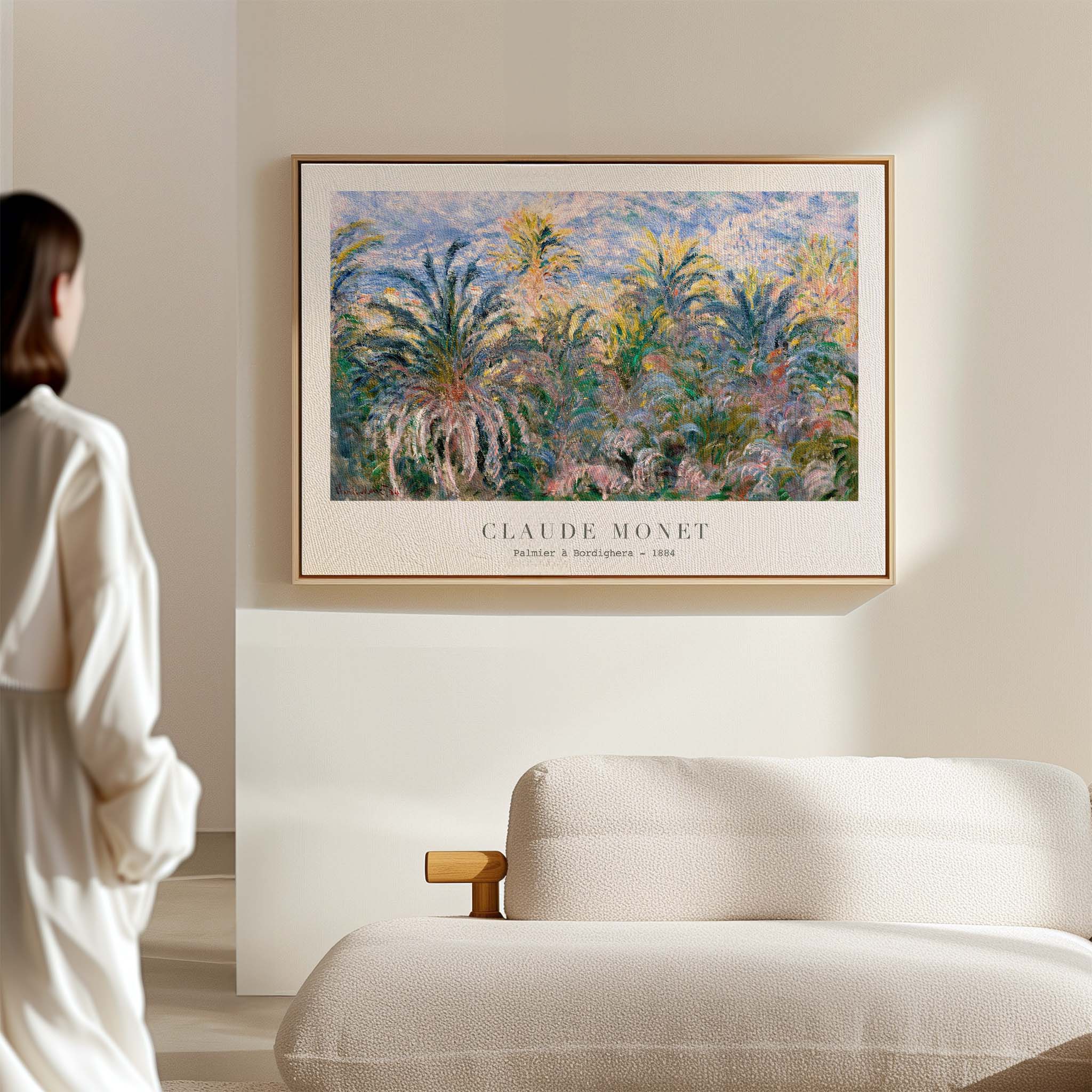 Exhibition poster of Claude Monet - Palmier à Bordighera 1884