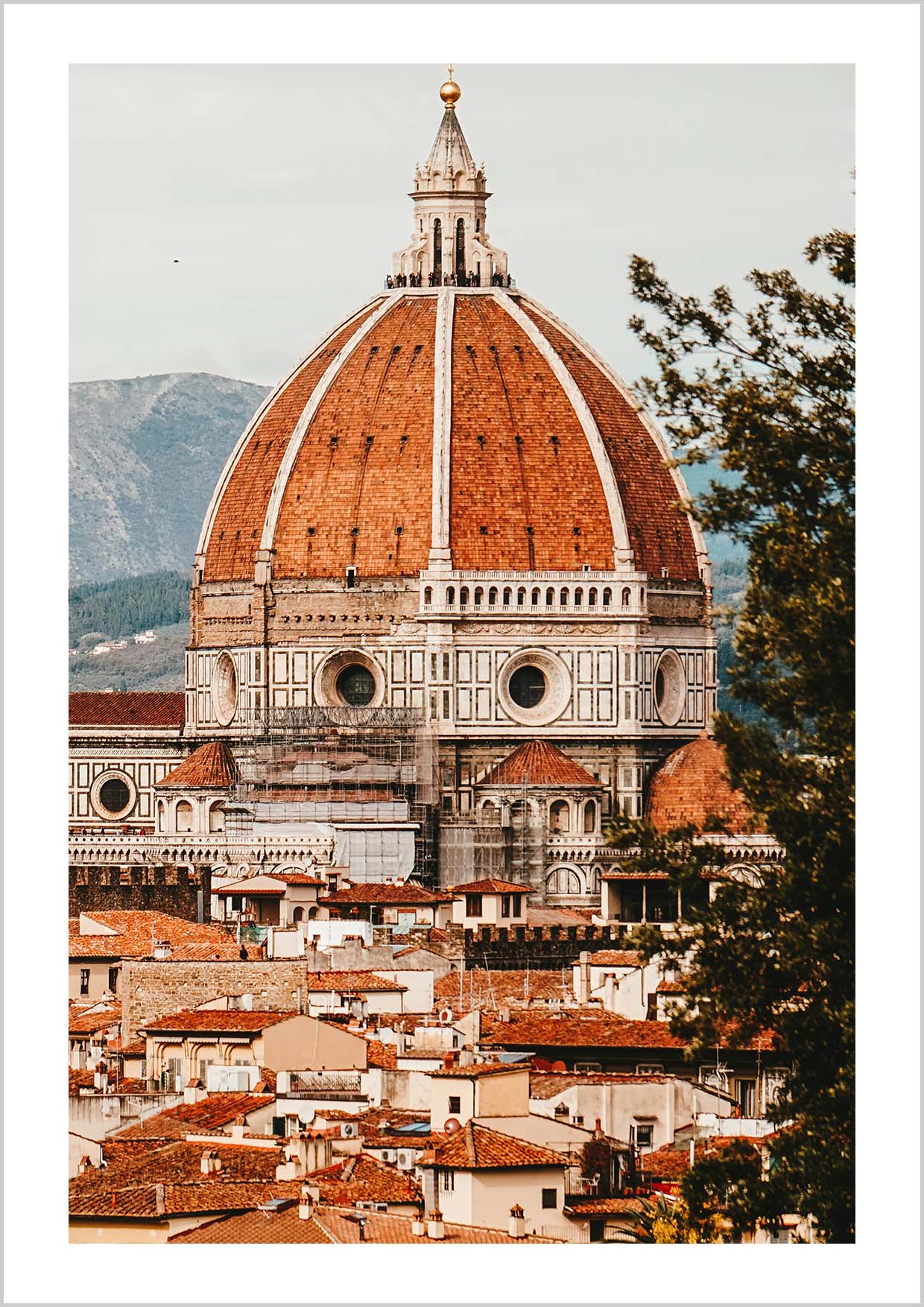 Photography print of the Cathedral Santa Maria del Fiore, Rome, Italy.