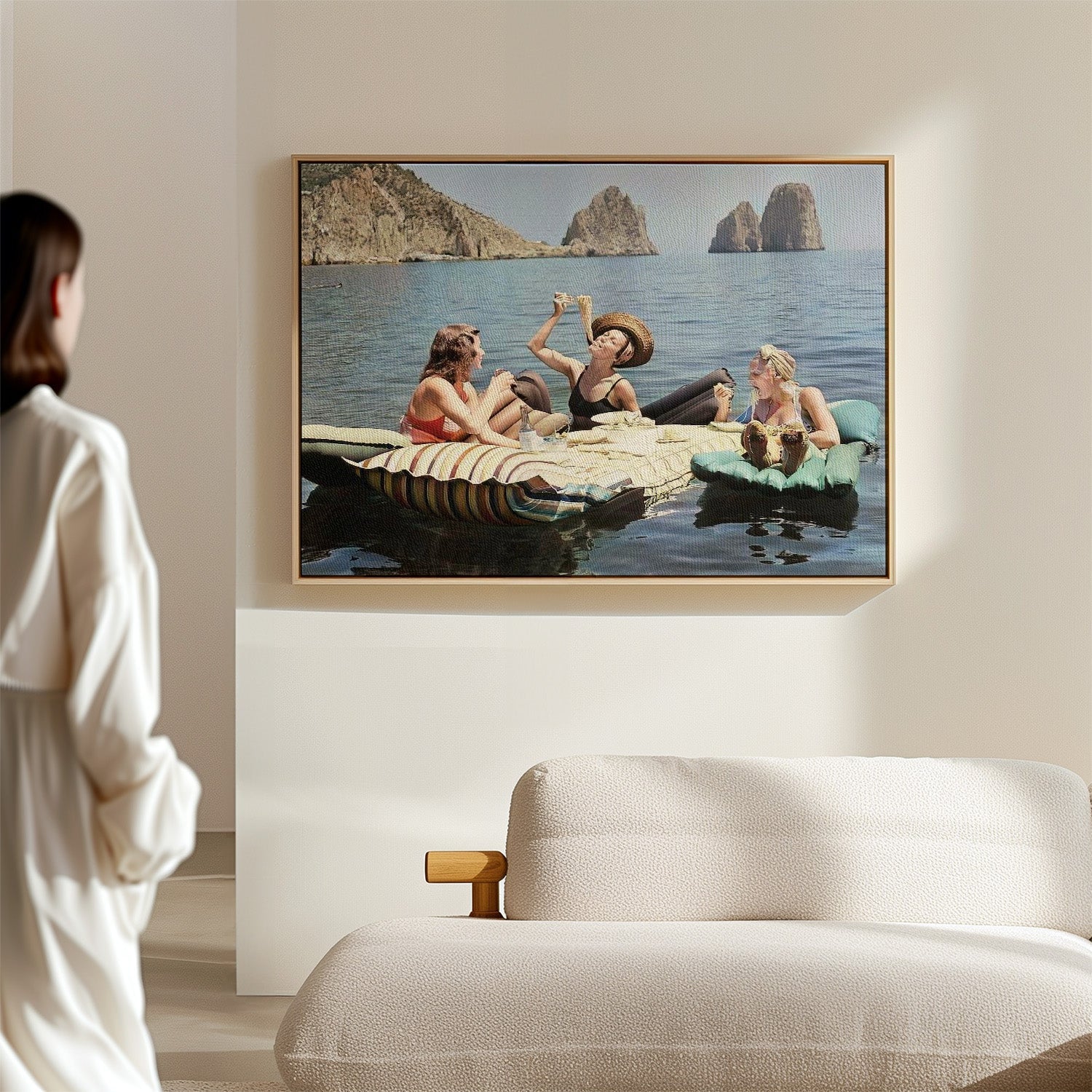 Wooden float framed canvas. Premium artist-grade canvas, solid thick framed. 6 colors choices. Free shipping to the US, UK & EU.