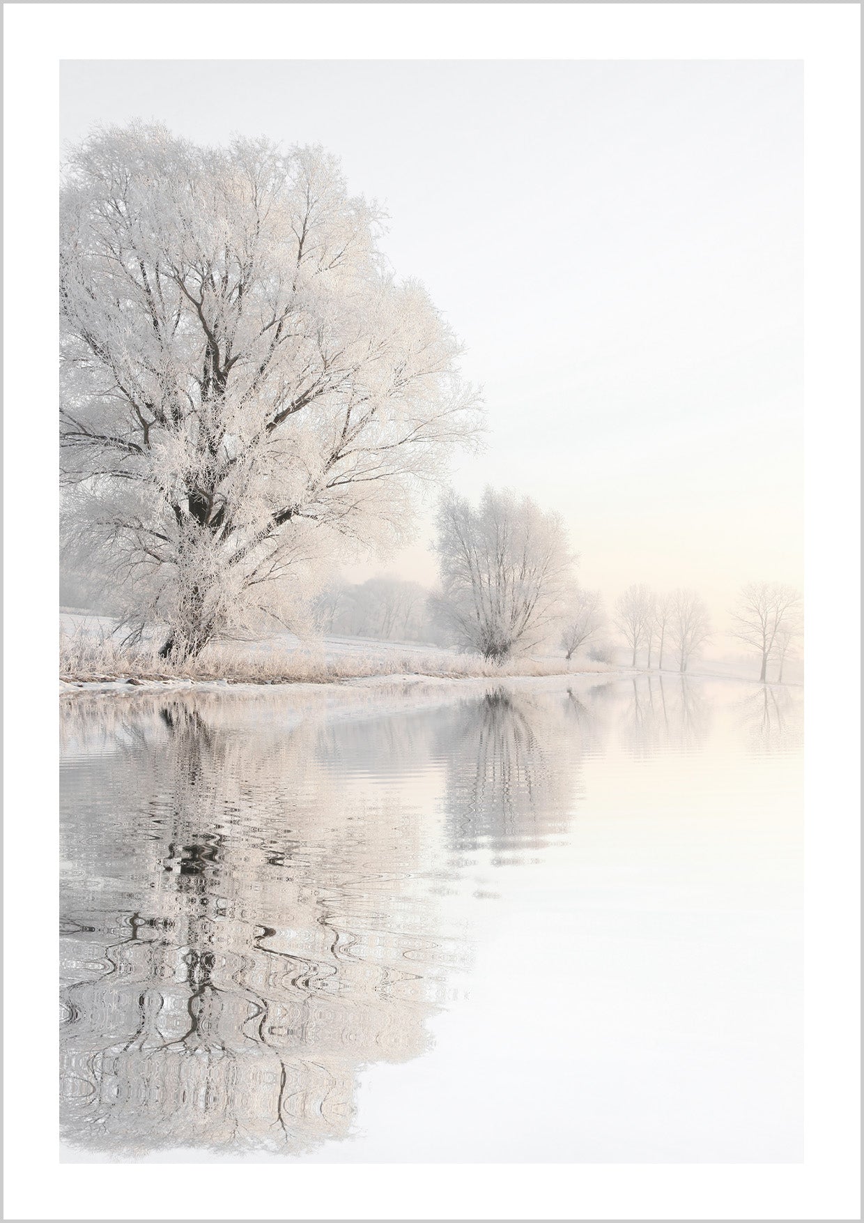 Frosty Winter Lake Poster