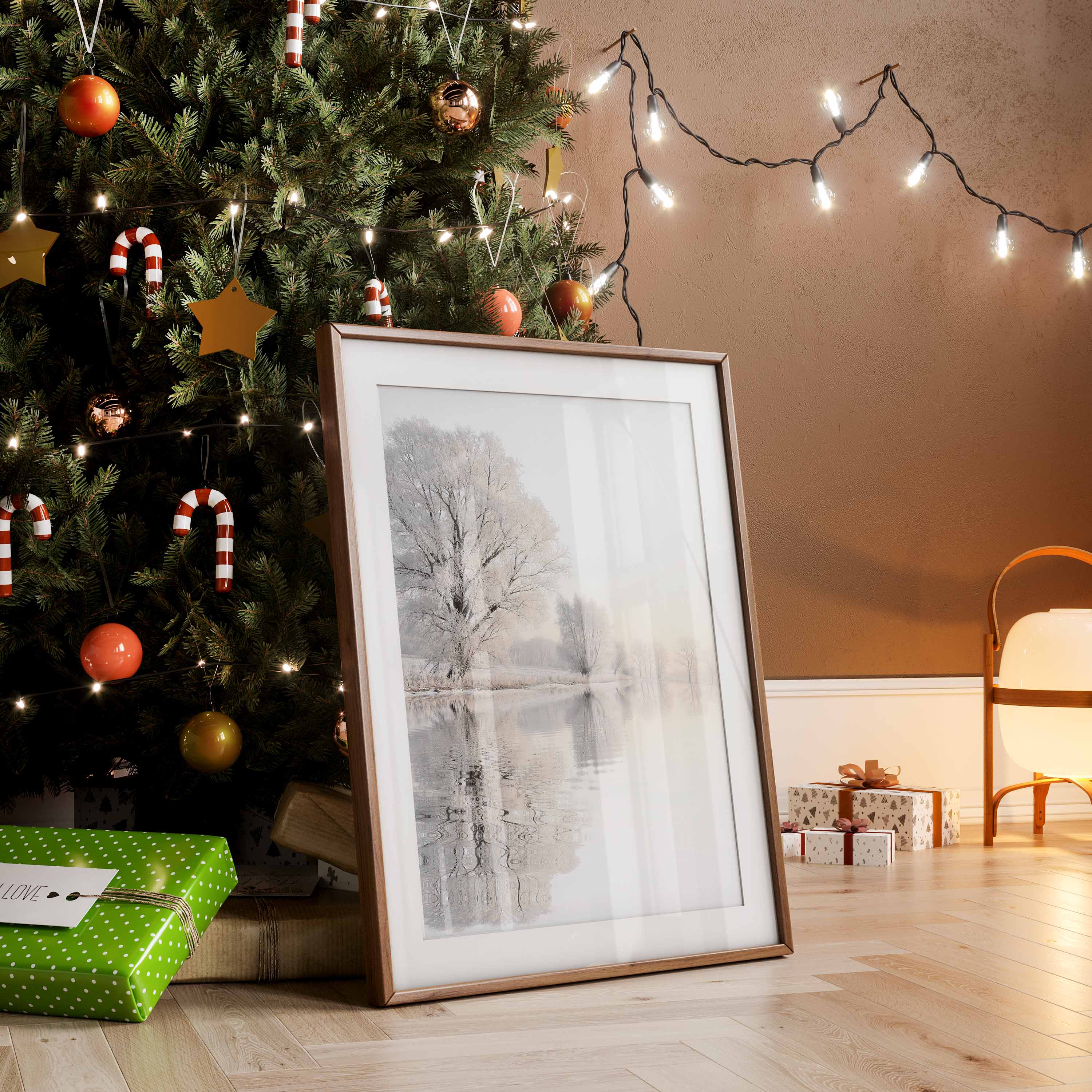 Frosty Winter Lake Poster