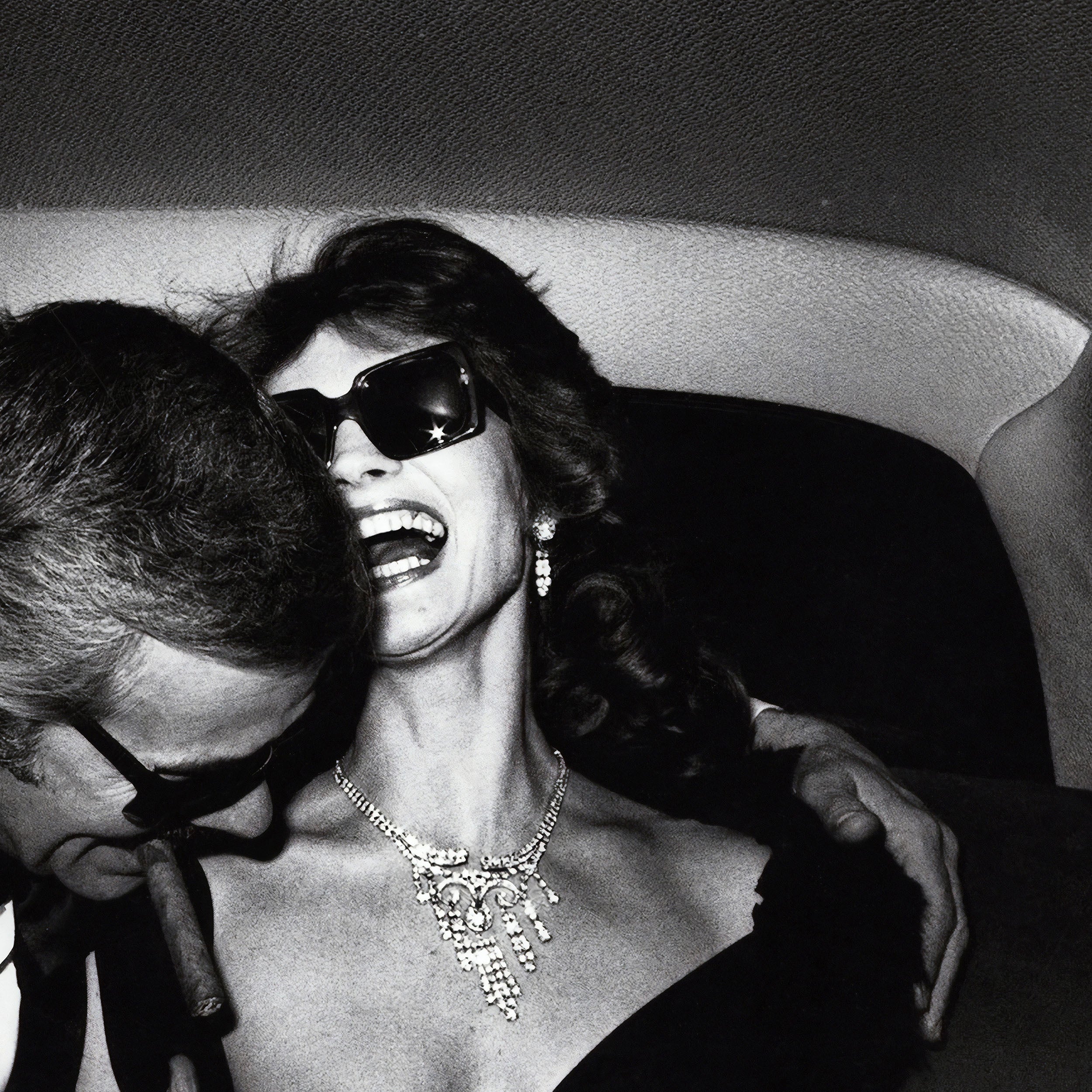 Helmut Newton Paris 1973 Woman Fashion Nude Breast Car Cigar Man