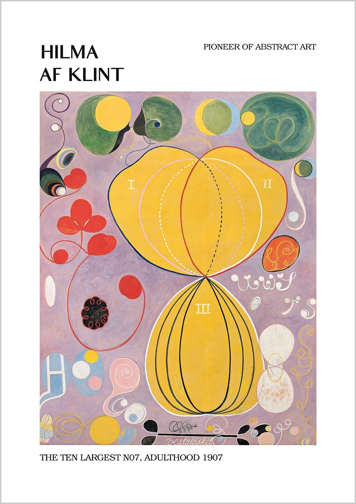 Reproduction printing of Hilma af Klint The Ten Largest Collection N07 - Adulthood