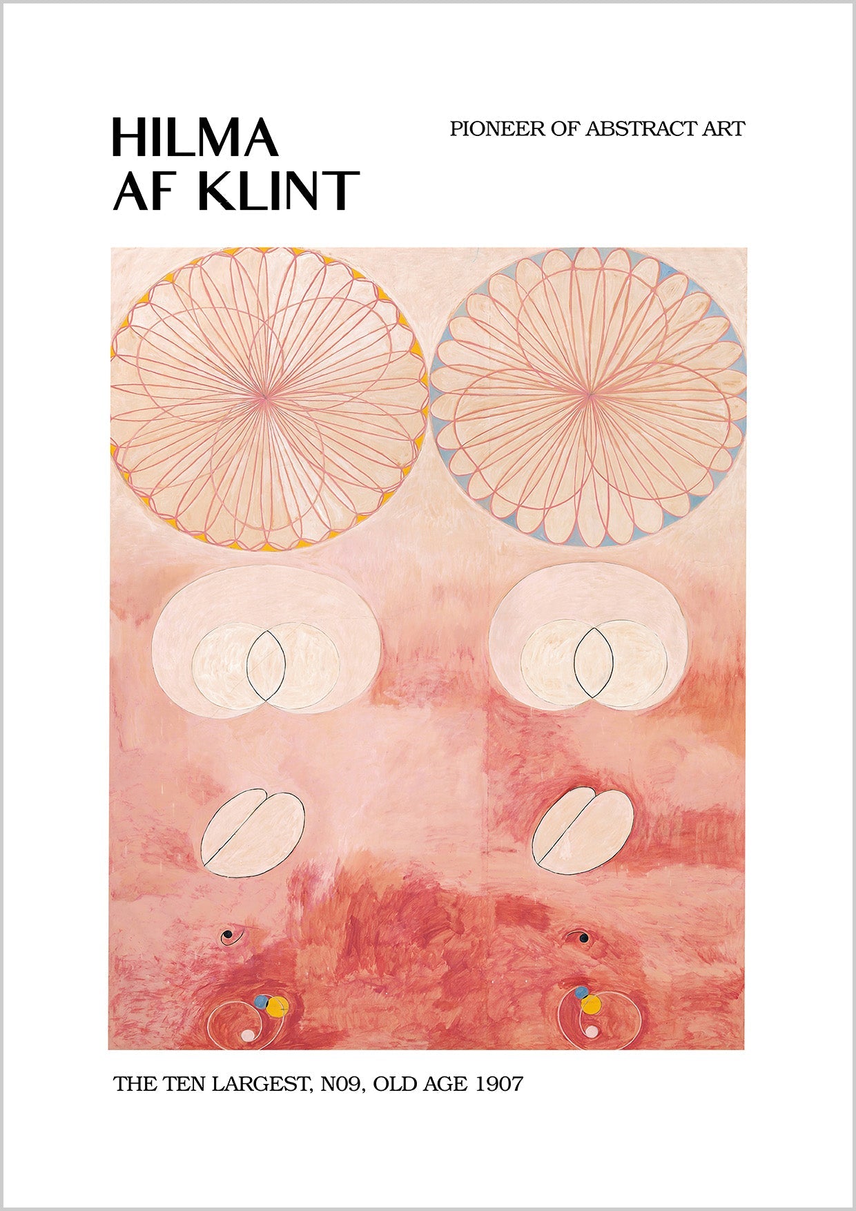 Reproduction printing of Hilma af Klint The Ten Largest Collection N09 - Old age
