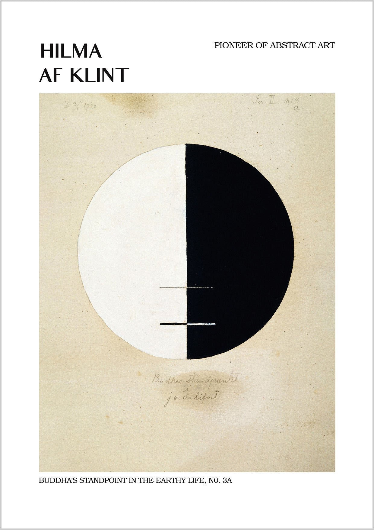 Reproduction printing of Buddhas Standpoint By Hilma Af Klint.
