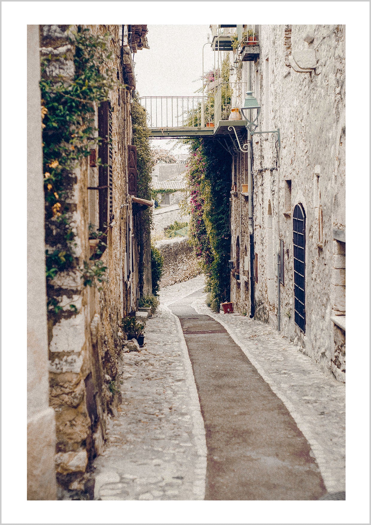 Paved Pathway Italian Town Poster