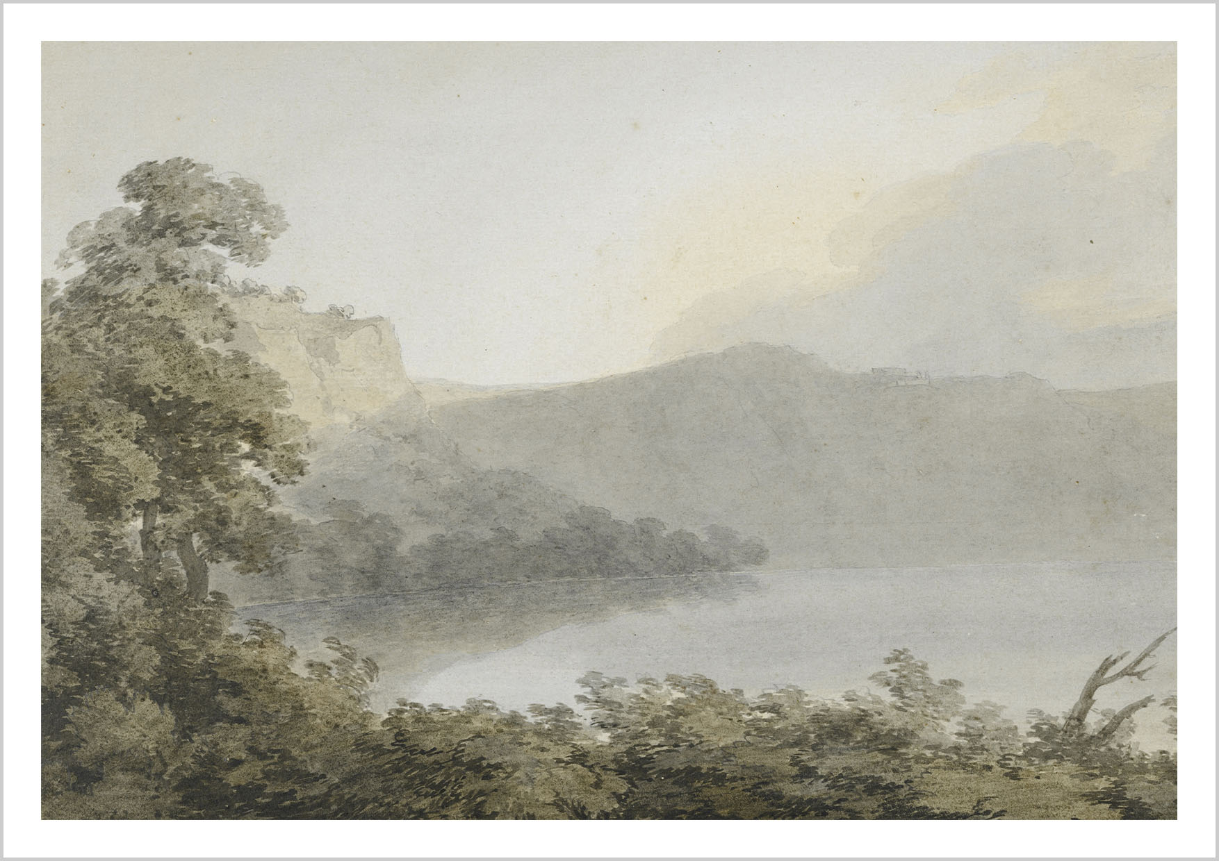 Overlooking Lake Vico painting John Robert Cozens