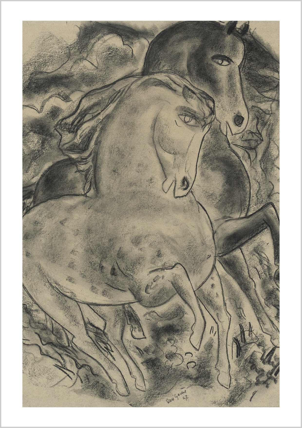 Horse Sketch Print - Paard in Beweging