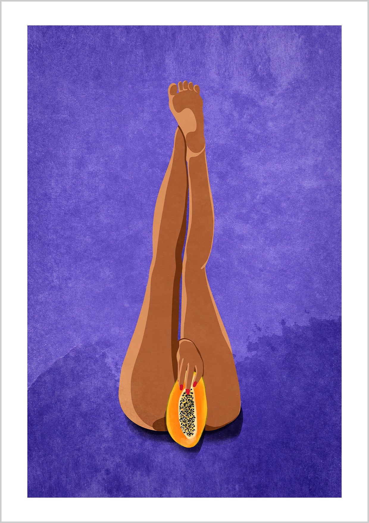 Juicy, bold, and a little provocative. This papaya doesn’t play shy.
Art by Raissa Oltmanns