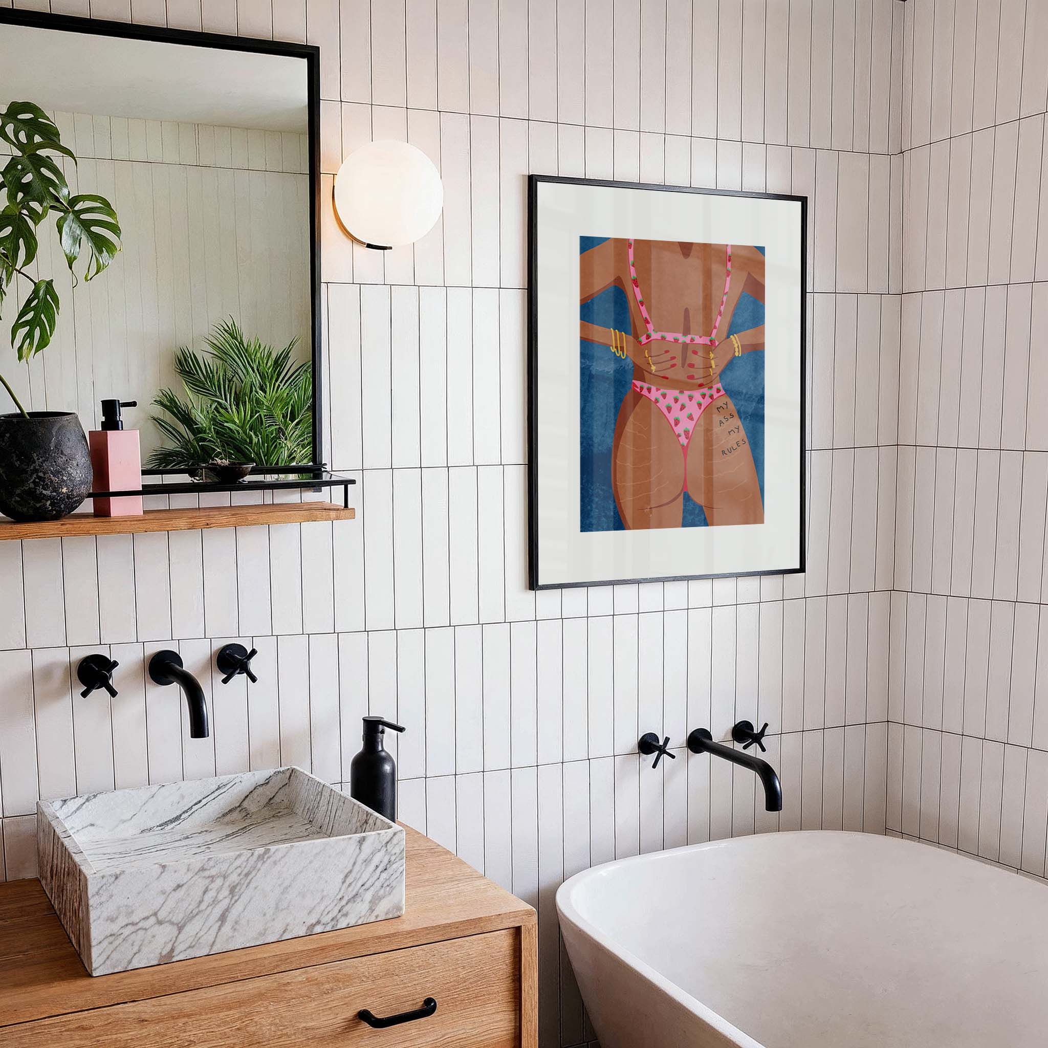 Confidence, curves, and control. This print is all about owning your power.
Art by Raissa Oltmanns