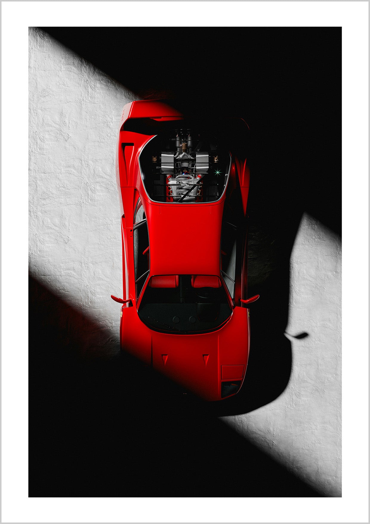 Red Ferrari F40 Poster
