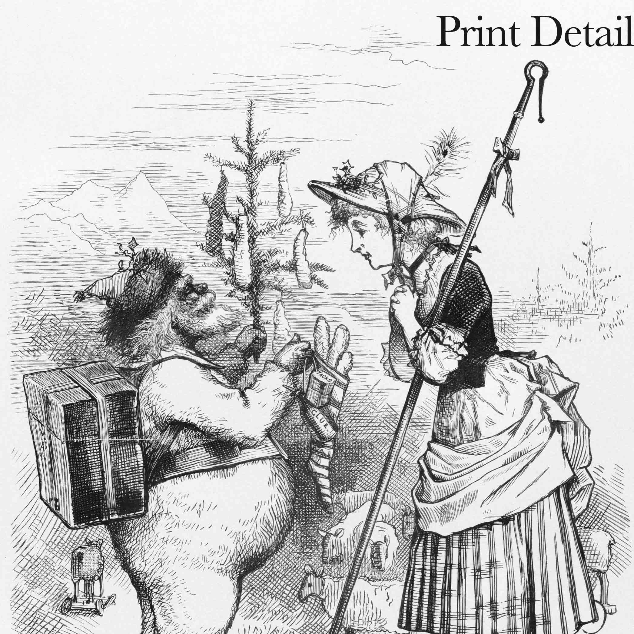 Santa Claus and Little Bo Peep