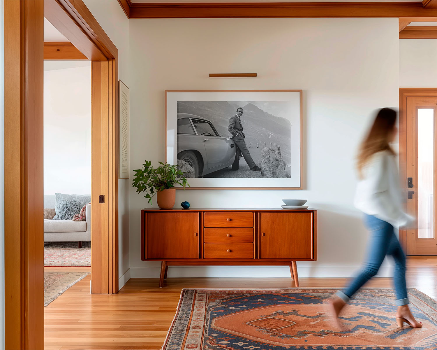 Sean Connery with Aston Martin DB5 Poster