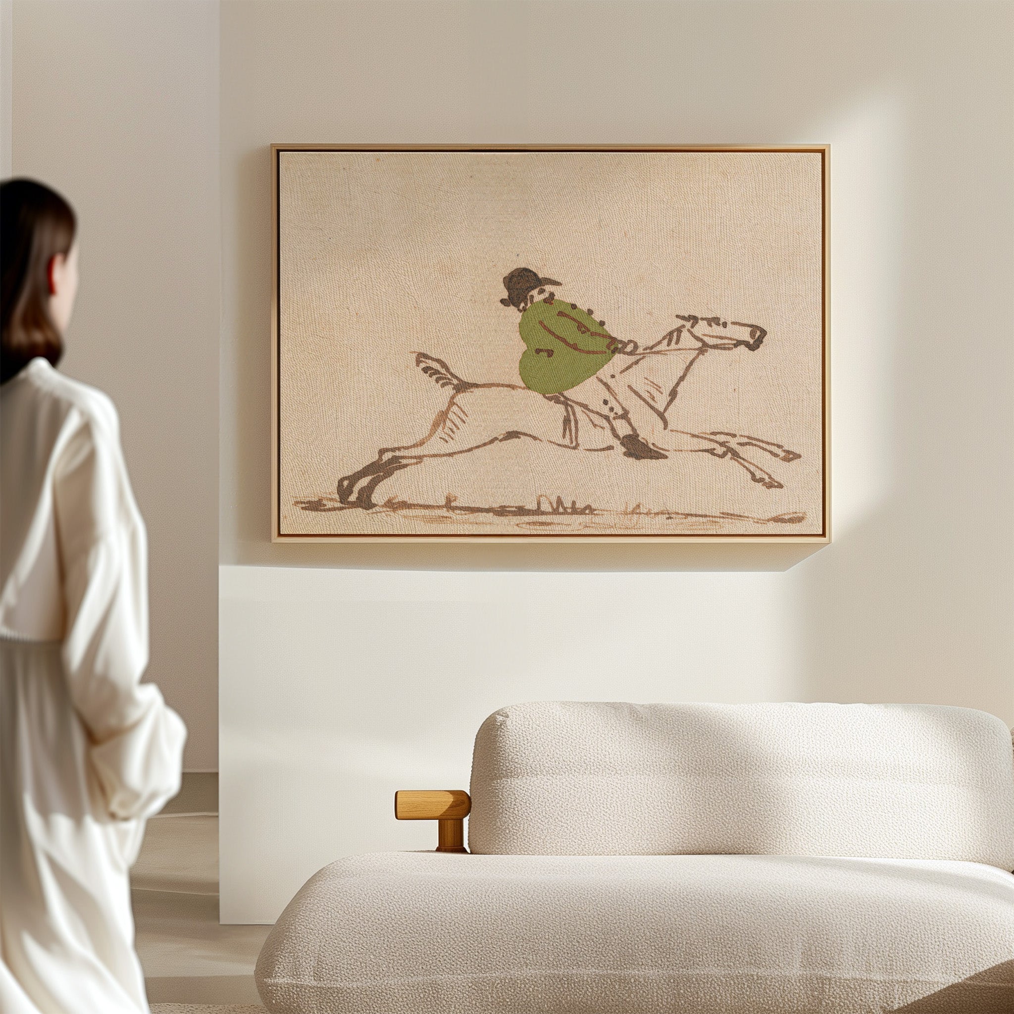 Stout Huntsman Green on a Galloping Horse