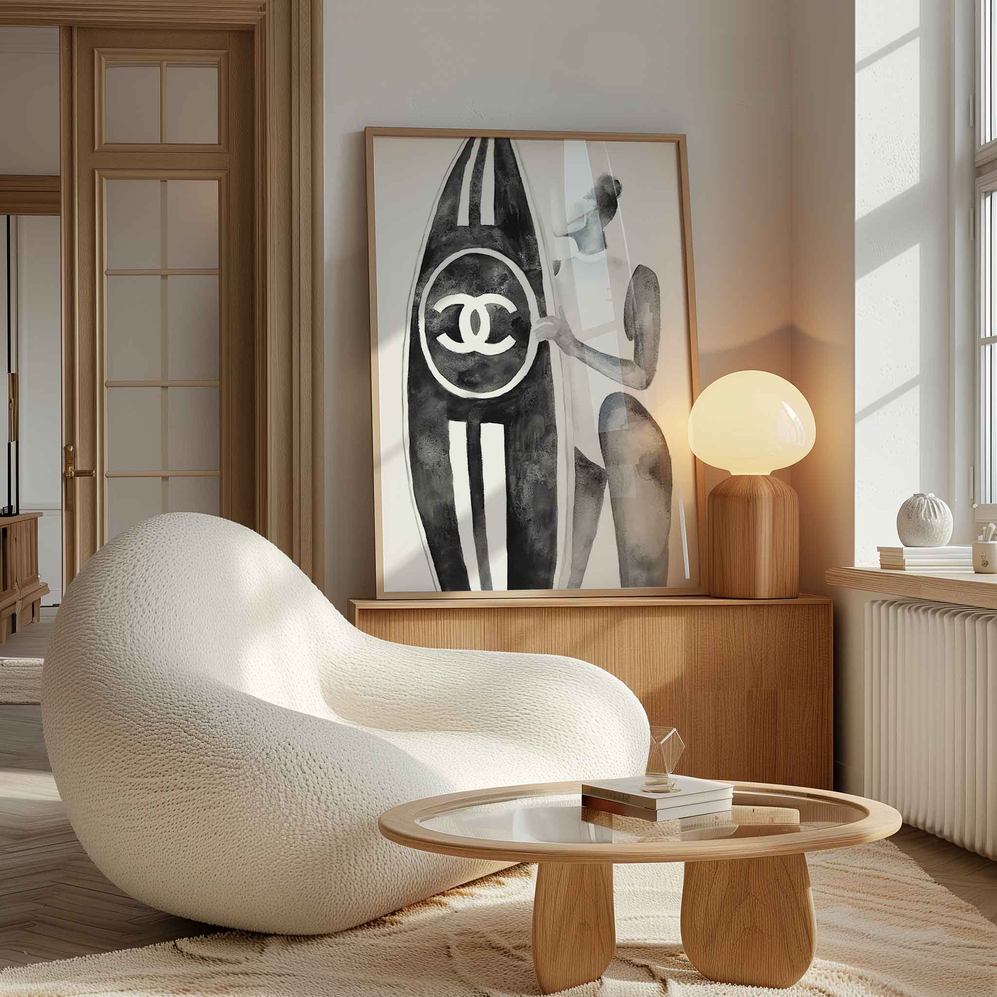 Chanel Surf in Style Watercolor Poster