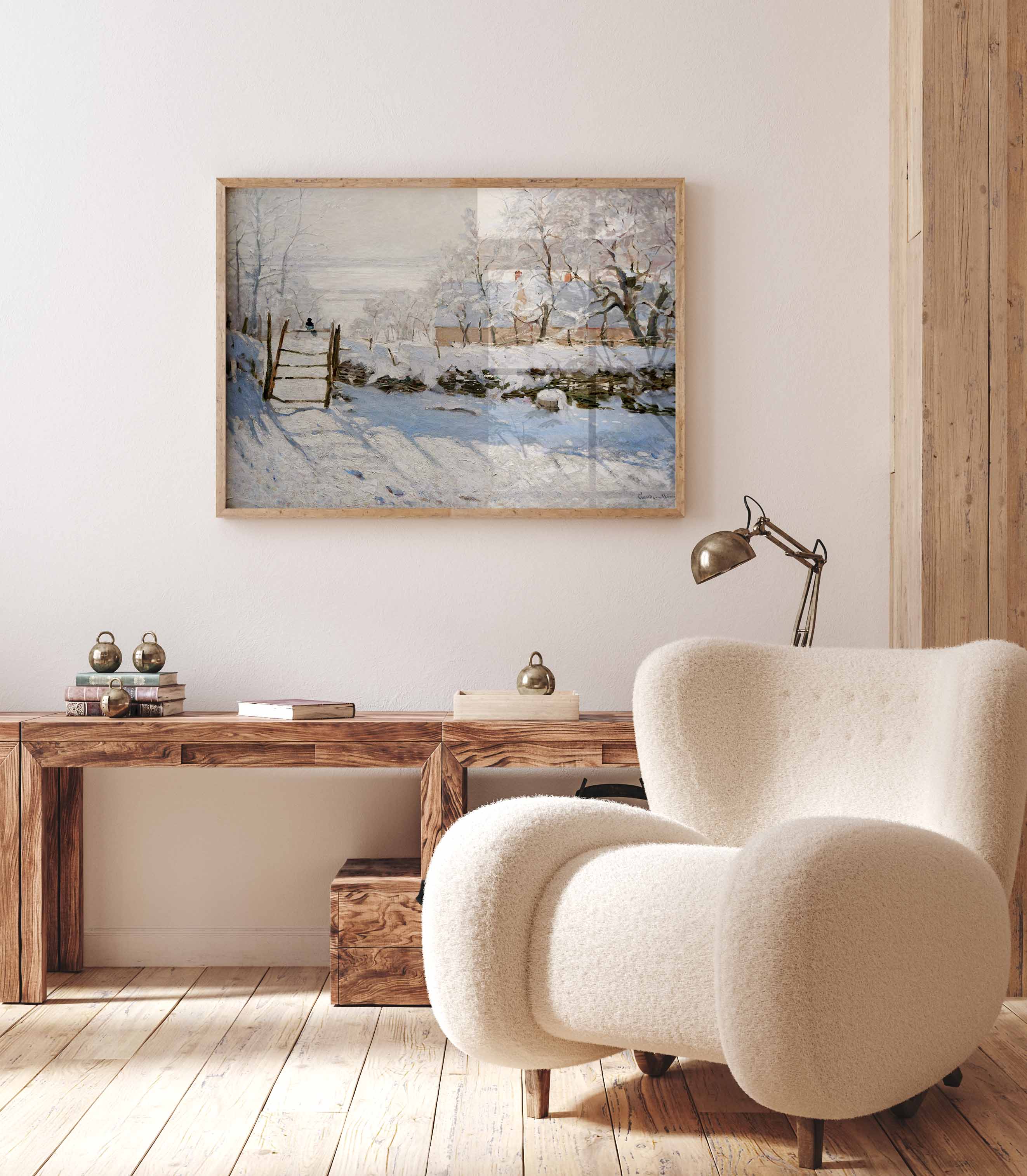 The Magpie is an oil-on-canvas landscape painting by the French Impressionist Claude Monet, created during the winter of 1868–1869 near the commune of Étretat in Normandy.