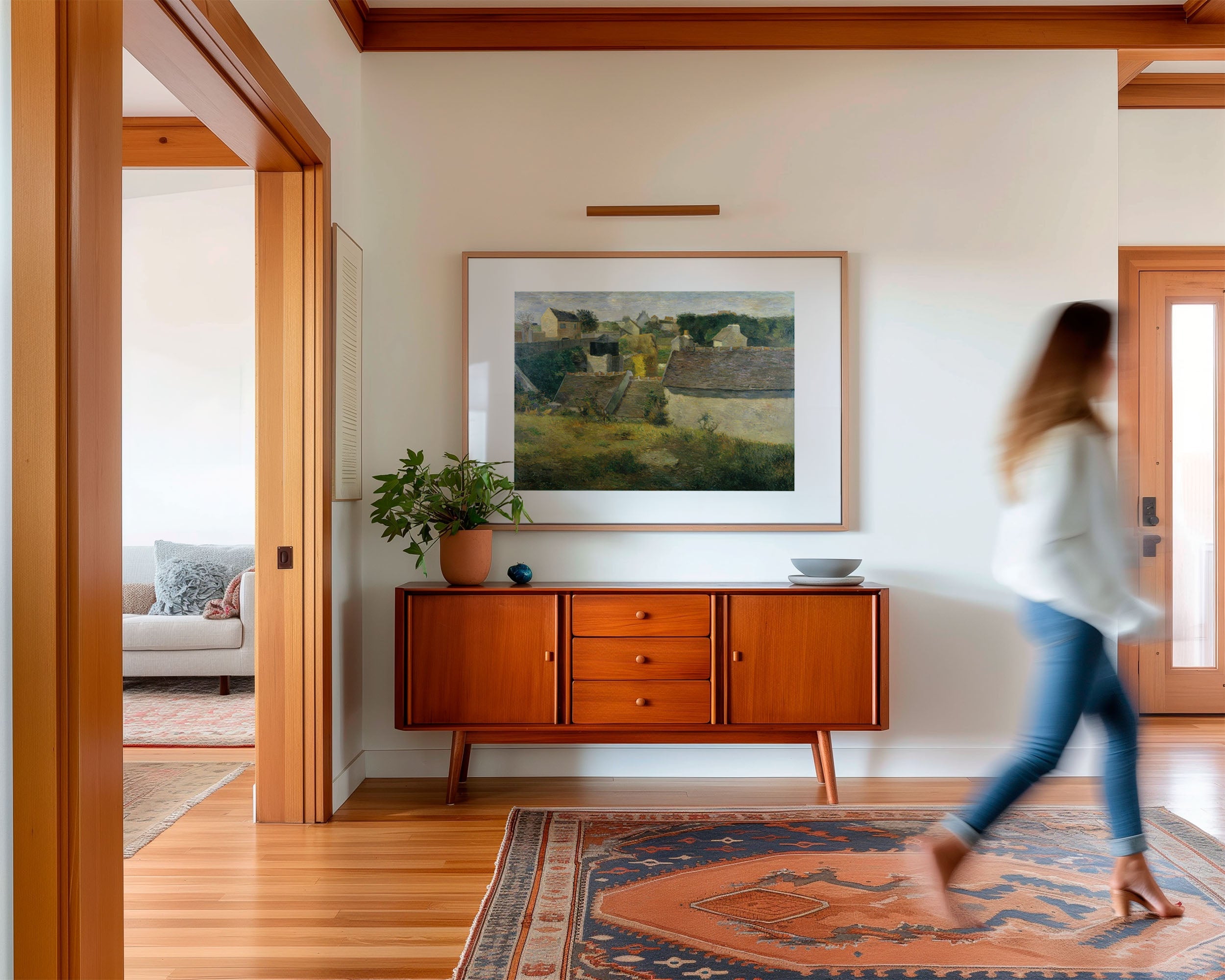A quiet glimpse of rural life through Paul Gauguin’s eyes. Soft tones and simple forms capture the charm of the countryside with a sense of warmth and nostalgia.