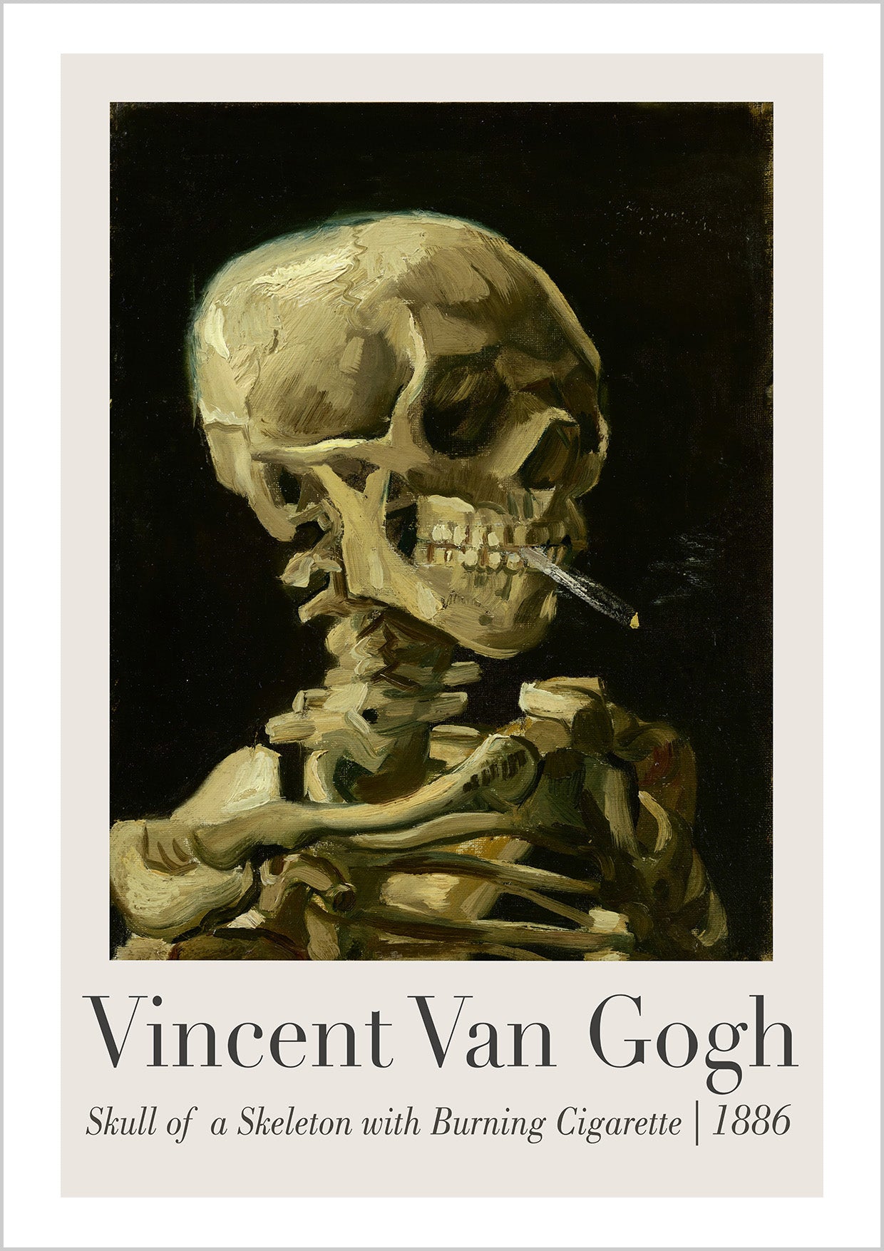Vincent van Gogh smoking skull