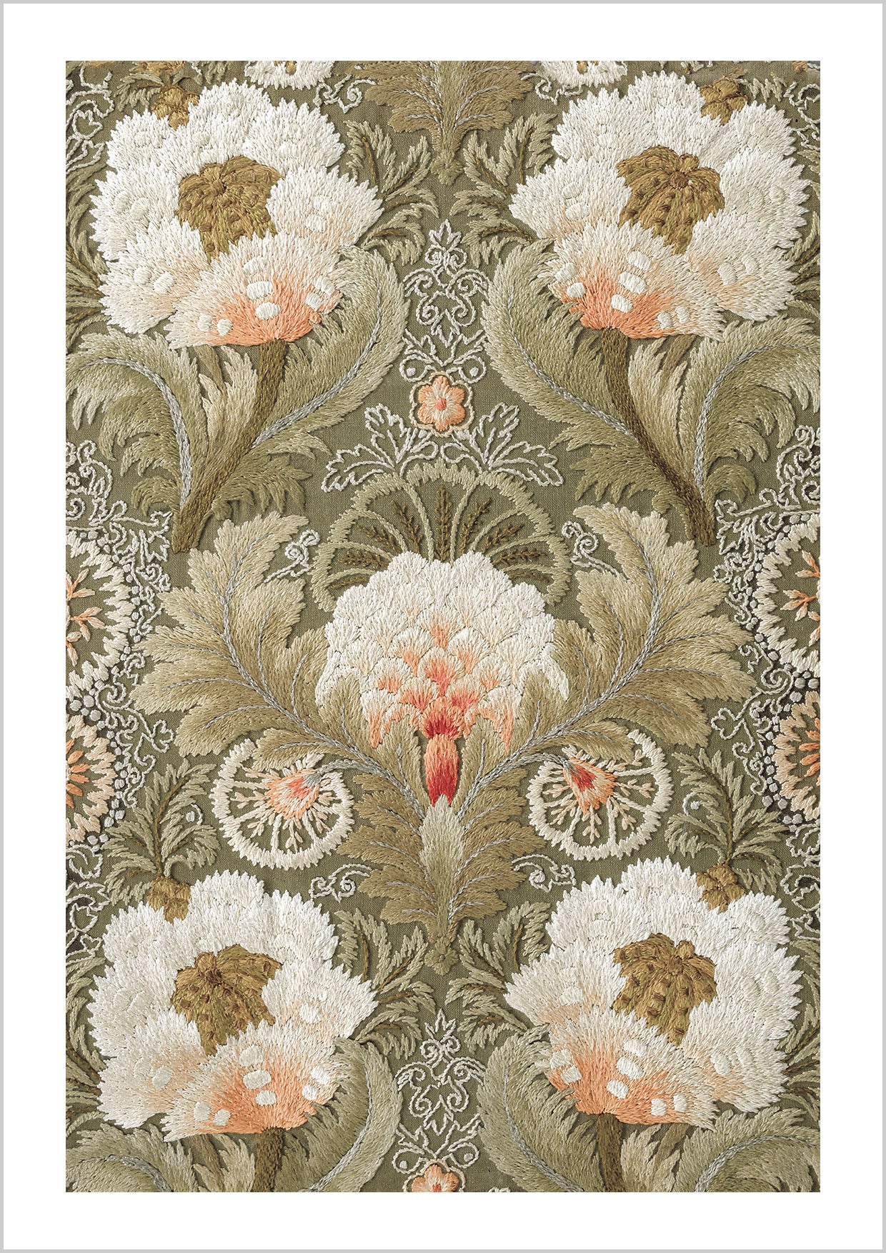 William Morris Green Embroidery Tapestry