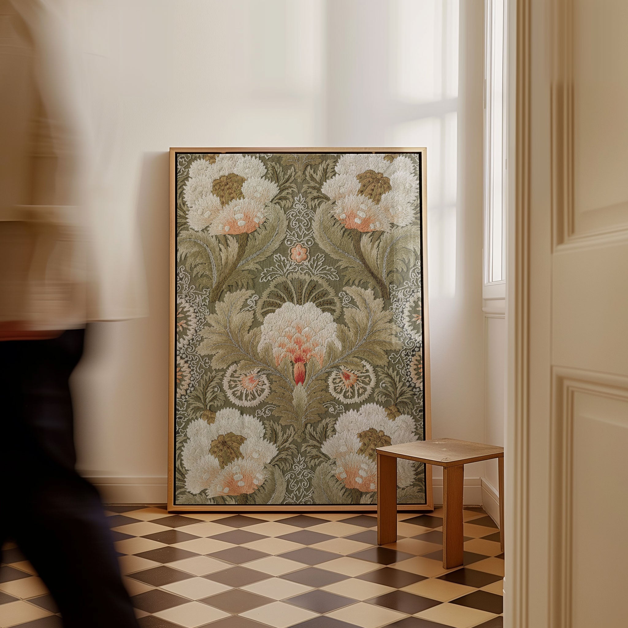 William Morris Green Embroidery Tapestry