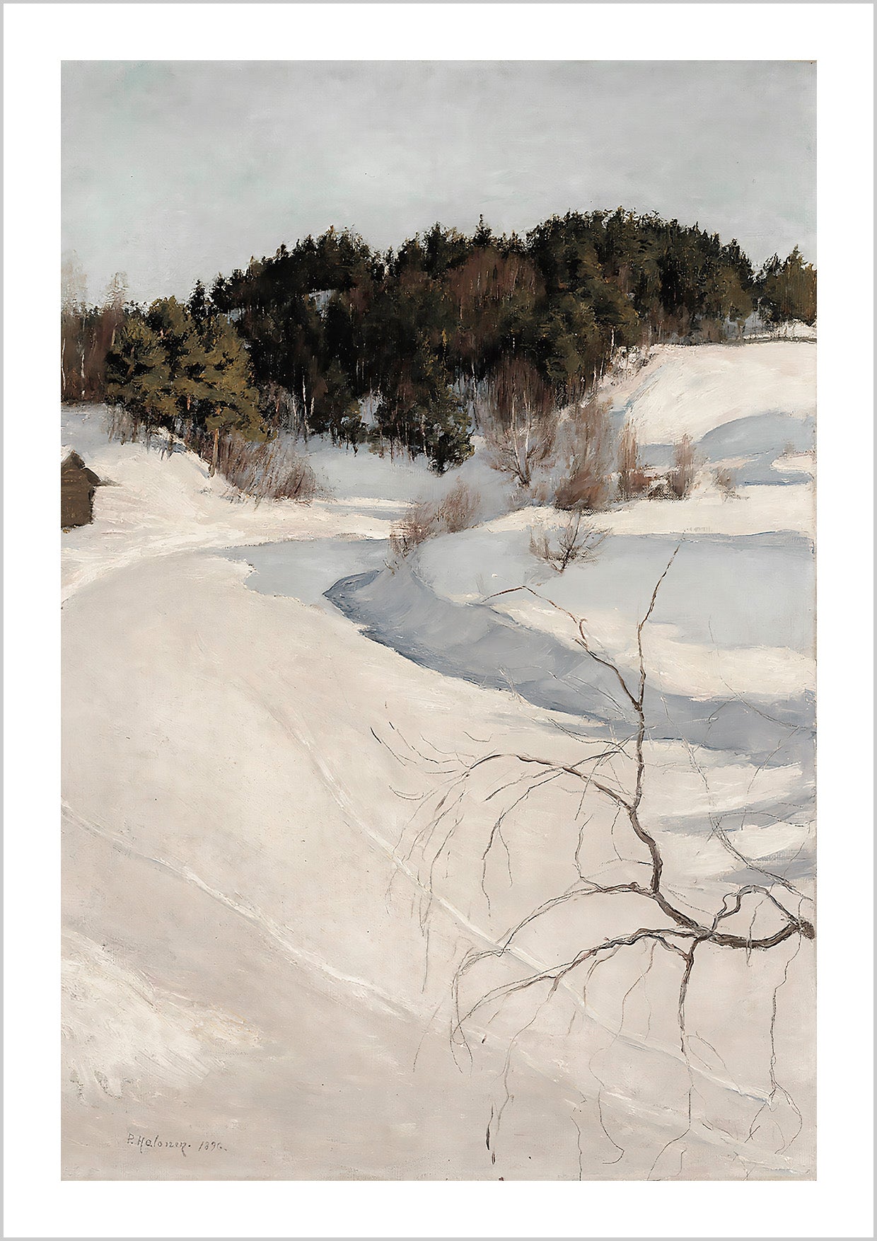 Winter Landscape, Myllykylä (1896) Pekka Halonen (Finnish, 1865 – 1933)