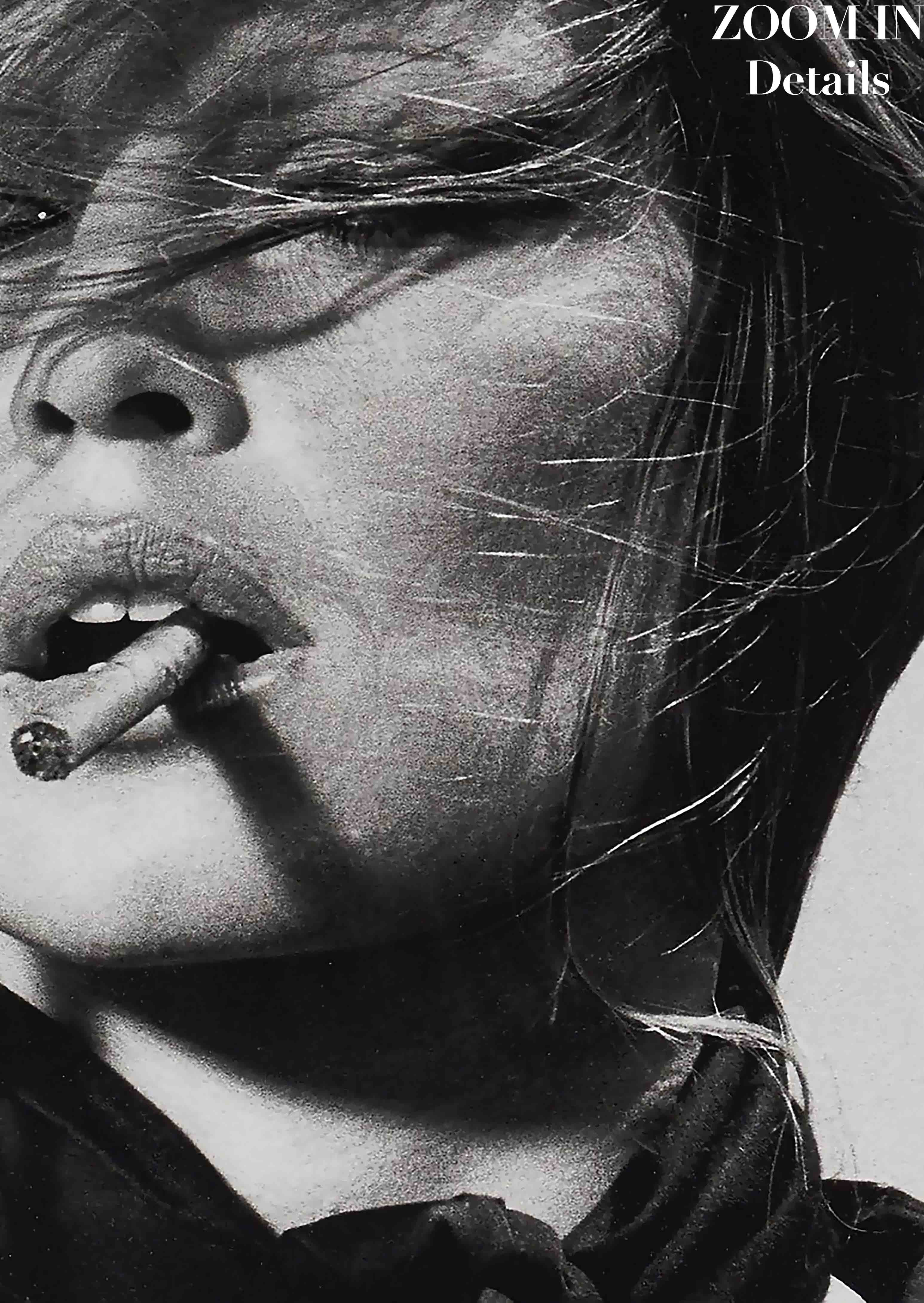 Brigitte Bardot Smoking 1971 Poster