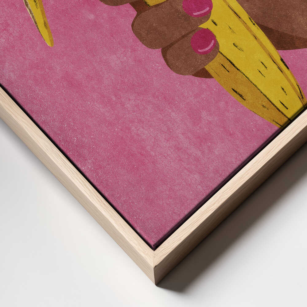 Bright, cheeky, and a little suggestive. This banana owns the spotlight.
Art by Raissa Oltmanns