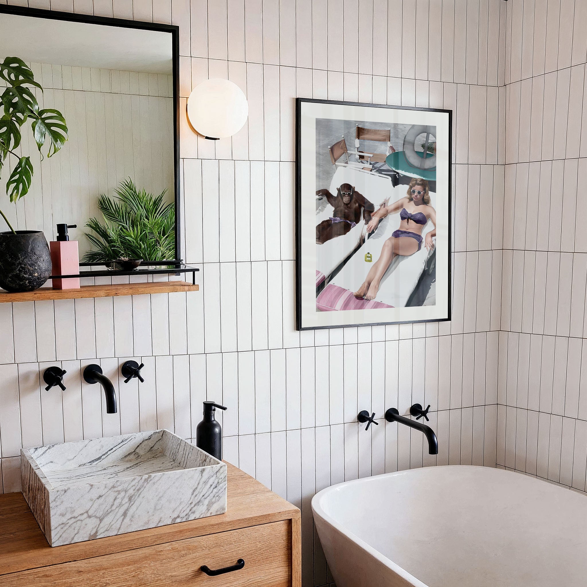 Sonnenbaden mit Schimpansen