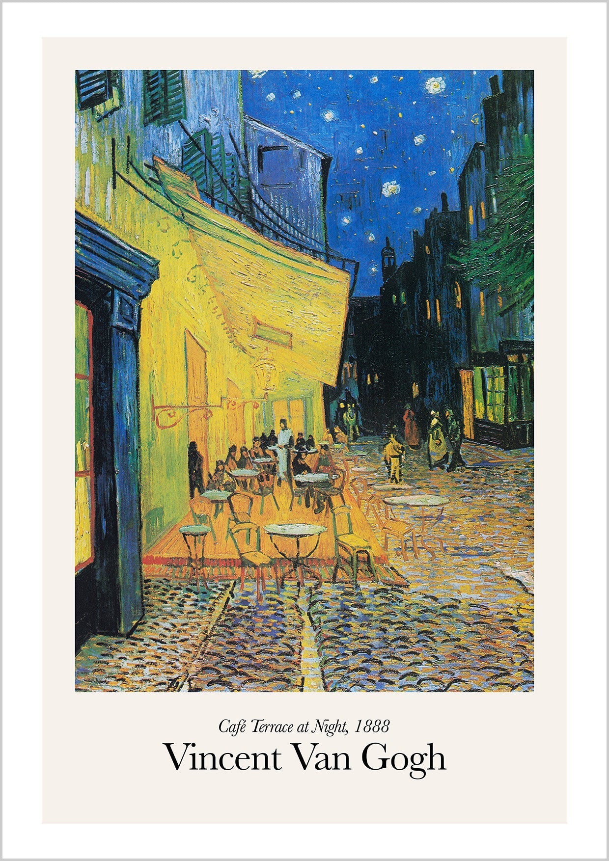 Vintage painting Cafe terrace at night by Van Gogh