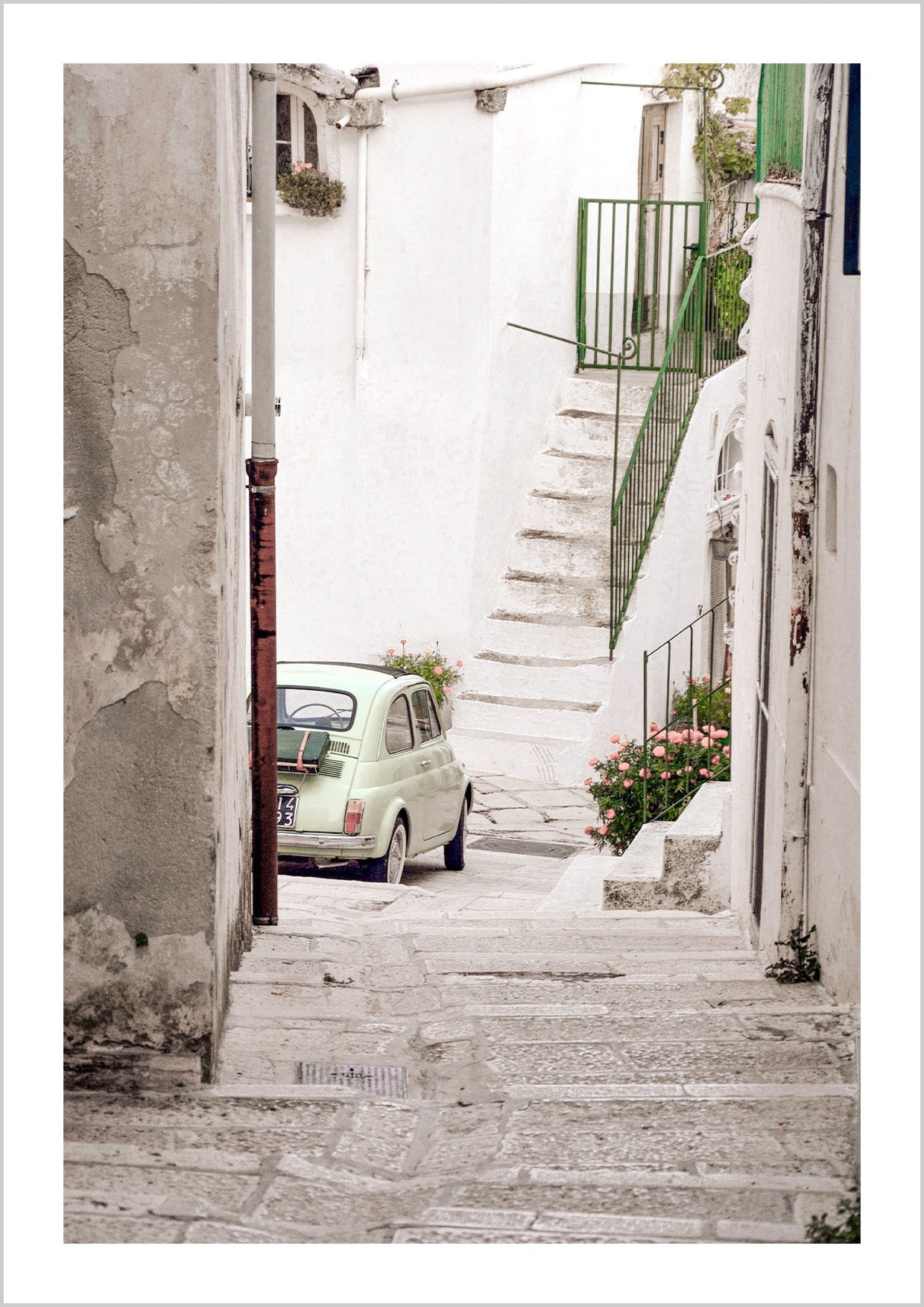 photograph of an old Fiat car park in valley