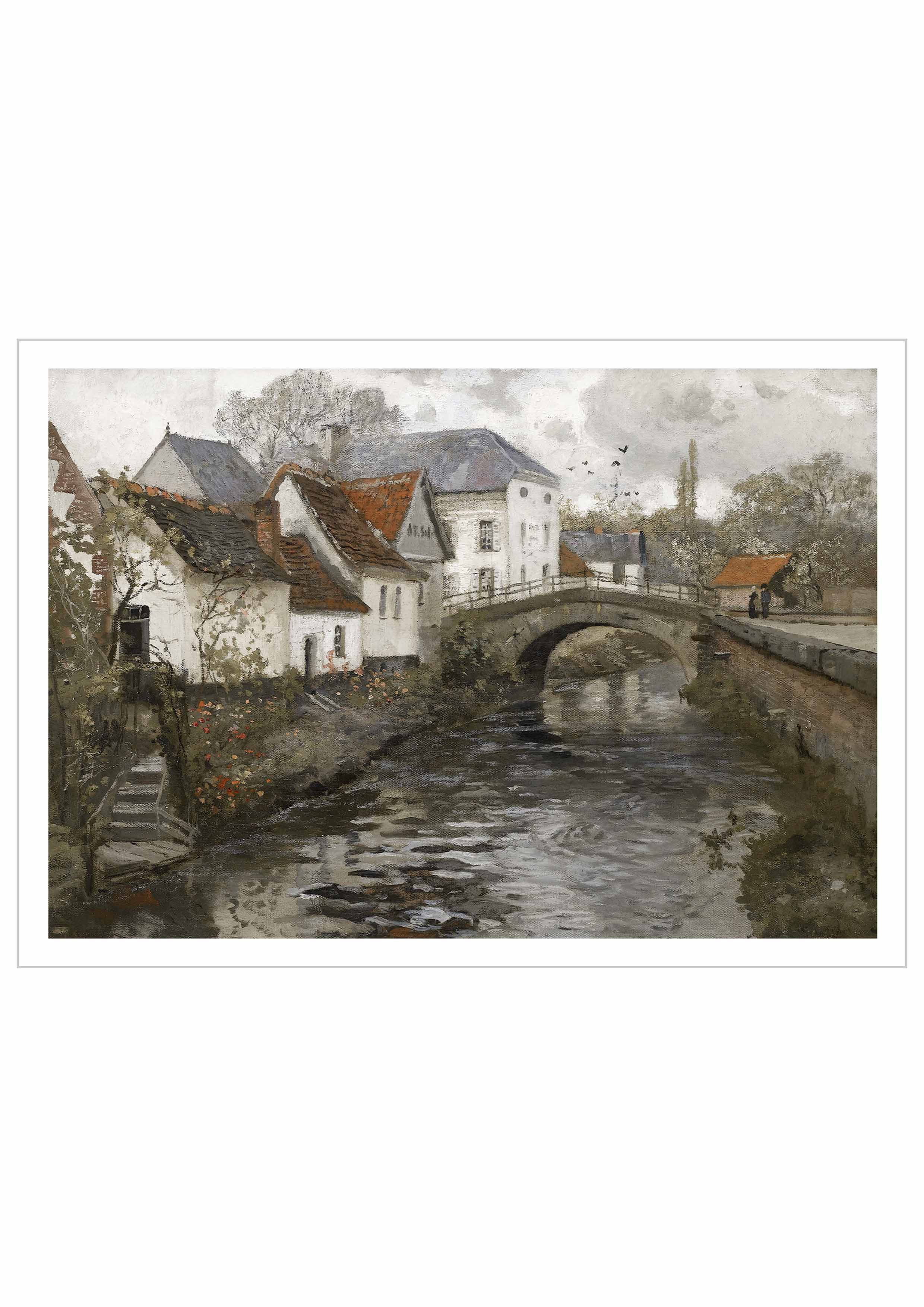 Small town near La Panne by the Norwegian impressionist Frits Thaulow during the 19 century