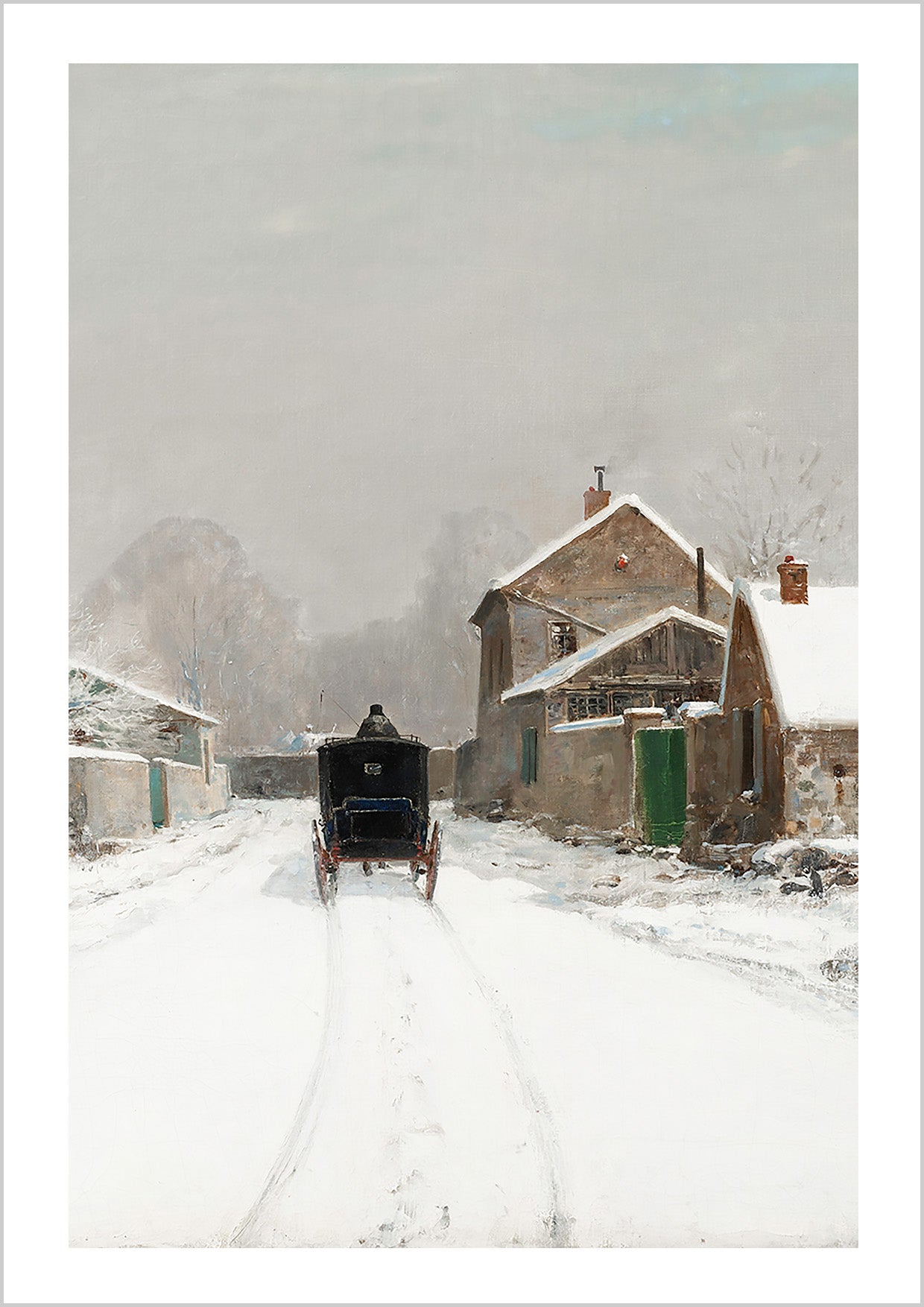 L’Avenue de Neuilly on a Winter Day (1874) Luigi Loir