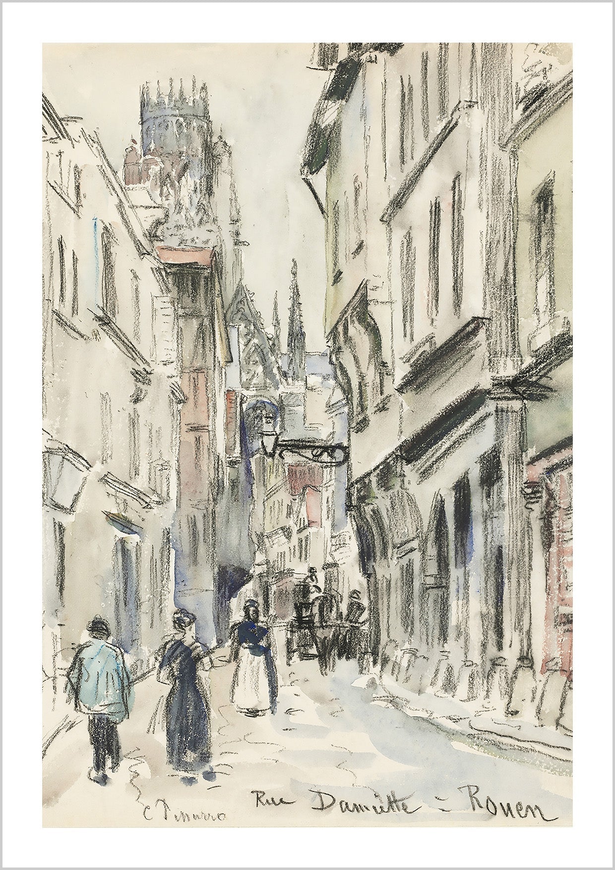 Rue-damiette-paris-sketch-Camille-Pissarro