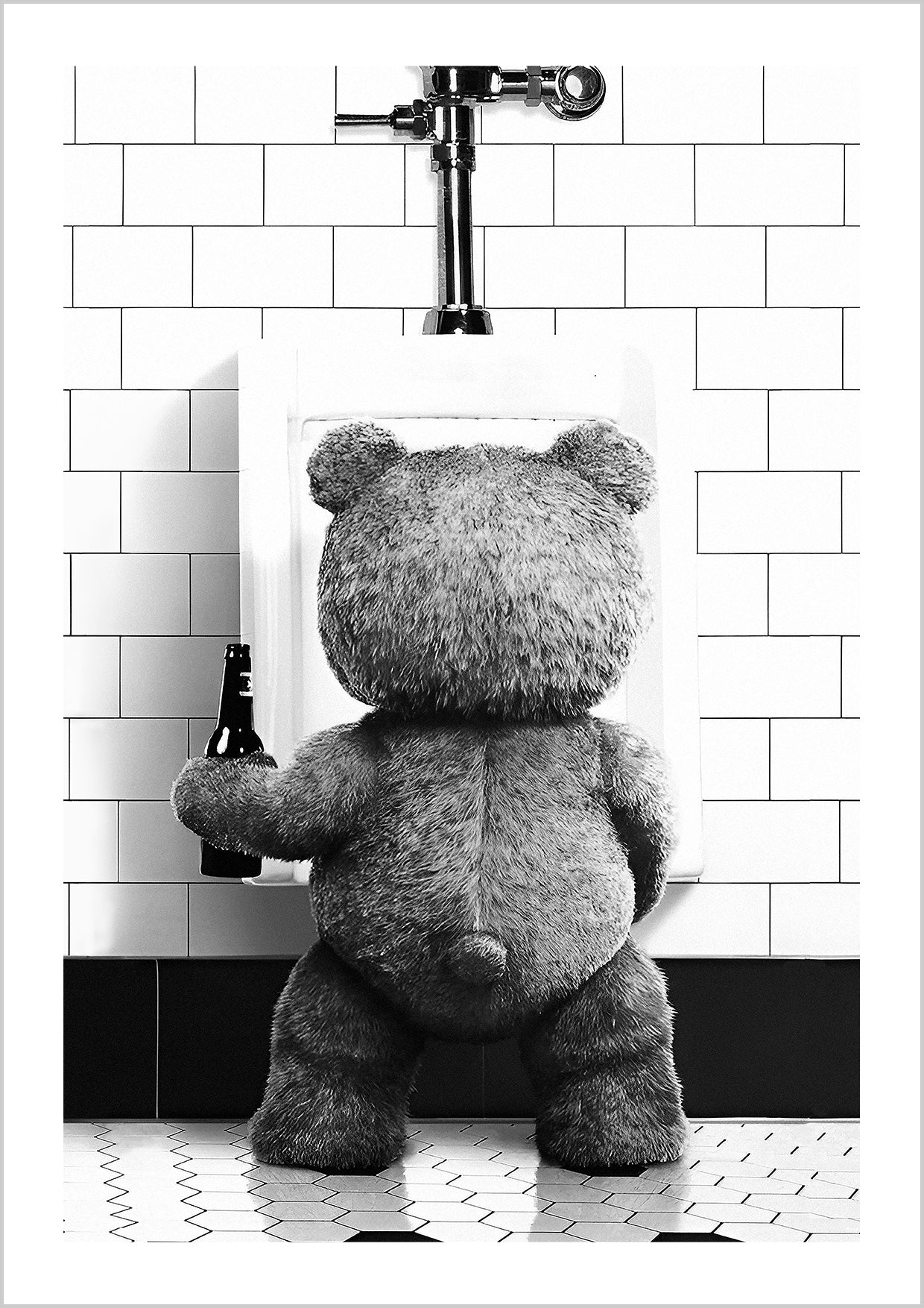 Ted Teddy Bear Toilet Poster