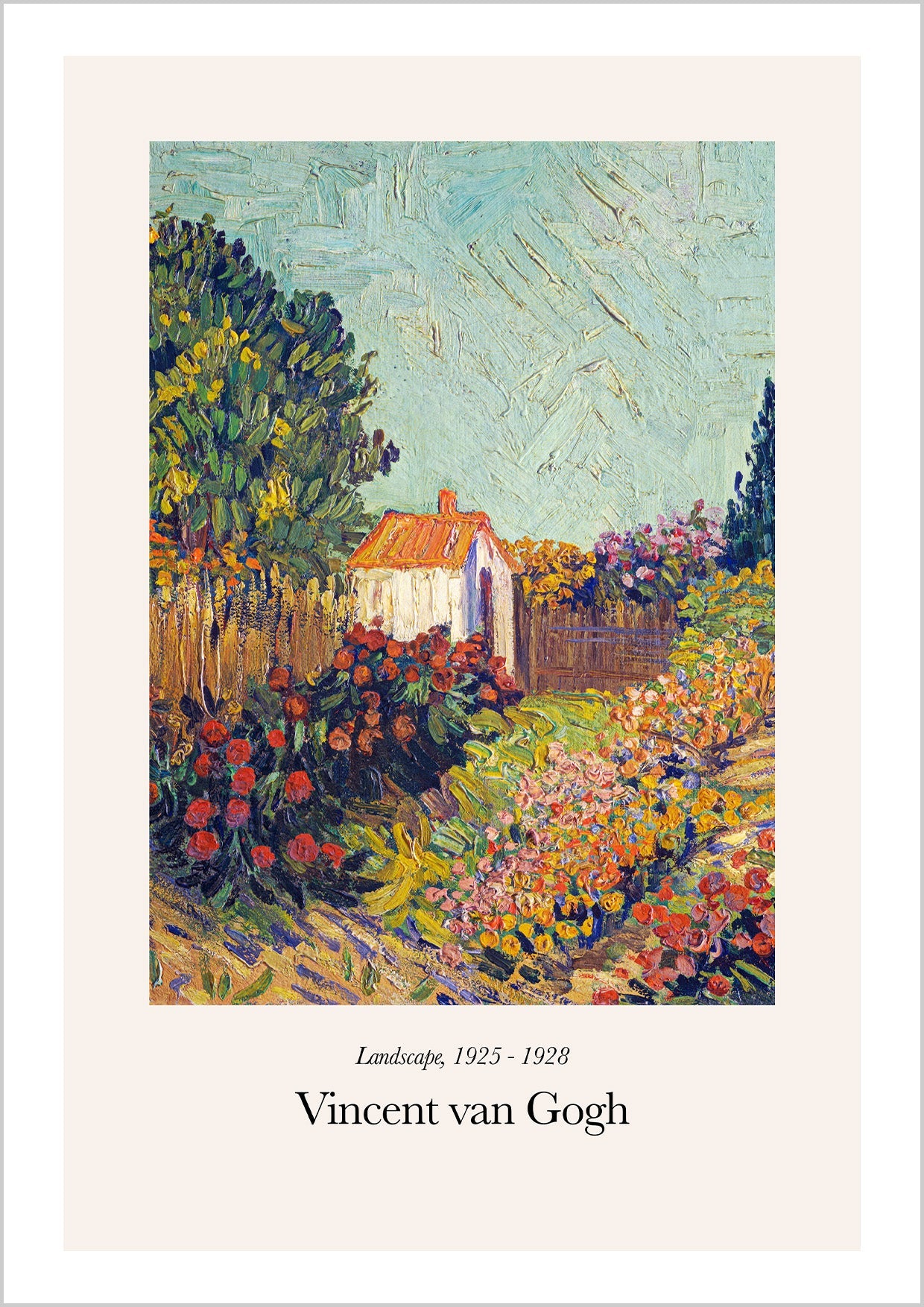Vintage painting Landscape Garden by Van Gogh