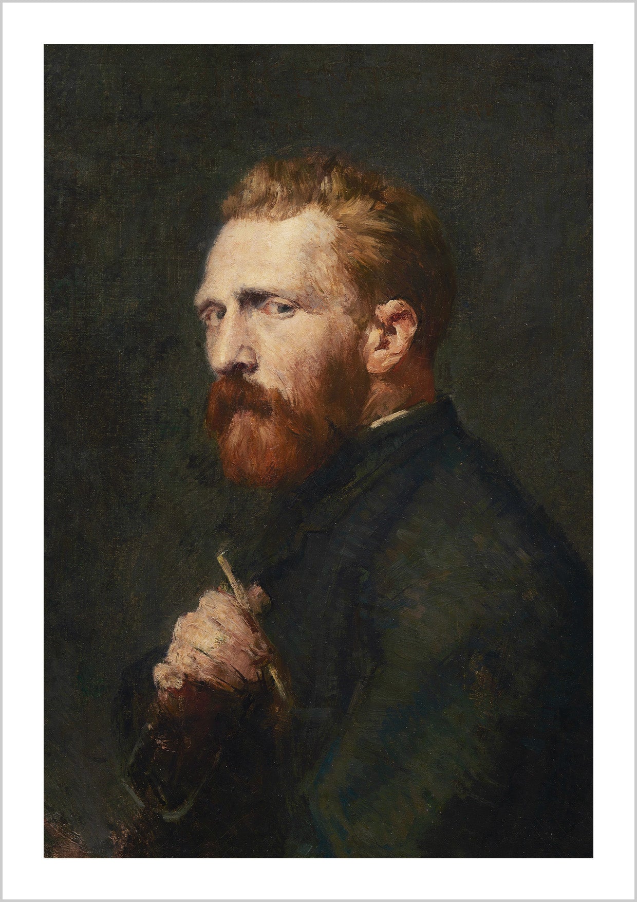 Portrait Oil Painting of Vincent Van Gogh by artist John Russell, circa 1886.