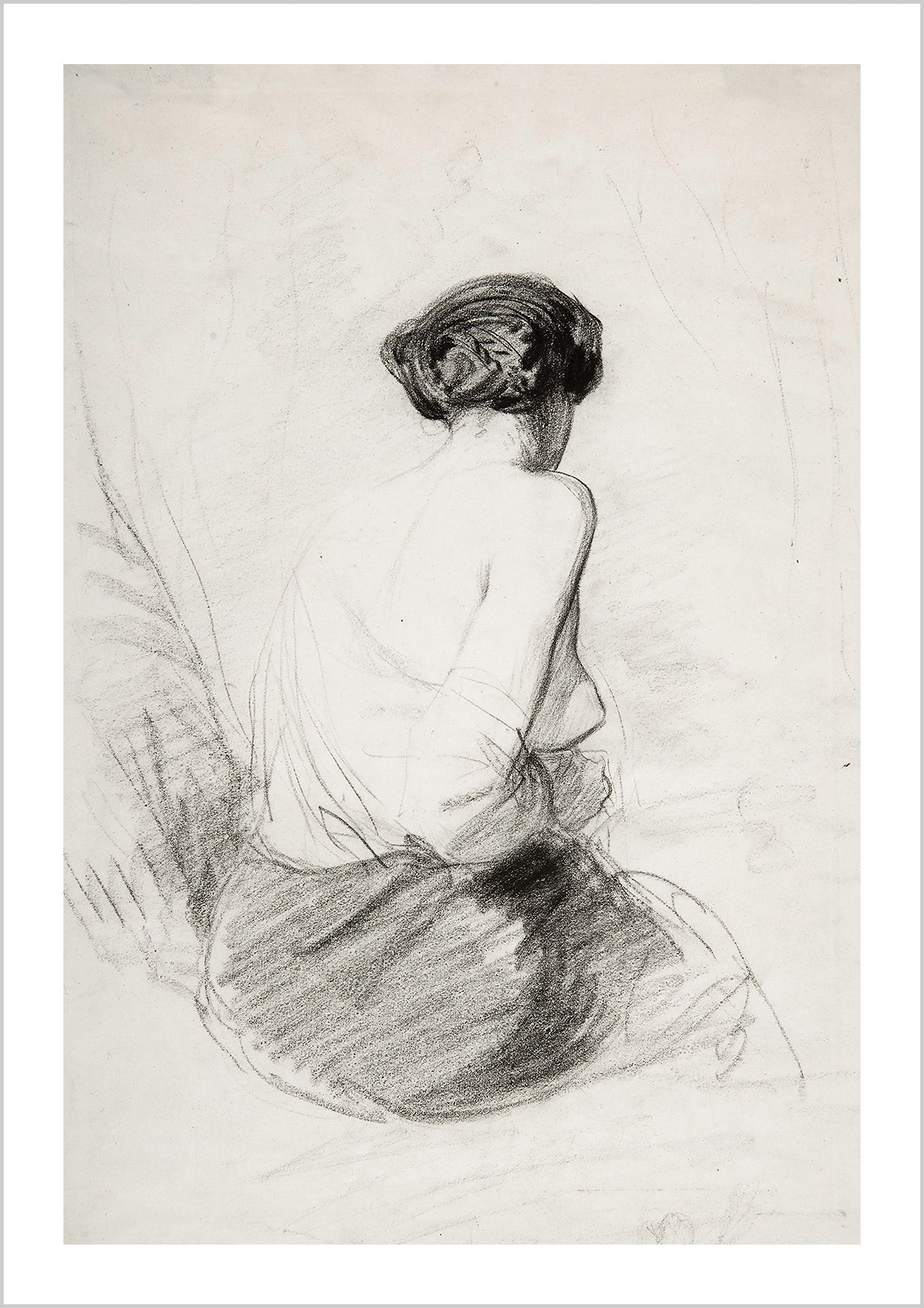 Portrait of hipster with tattooWoman Seated, Seen from Back (19th century) Paul Gavarni