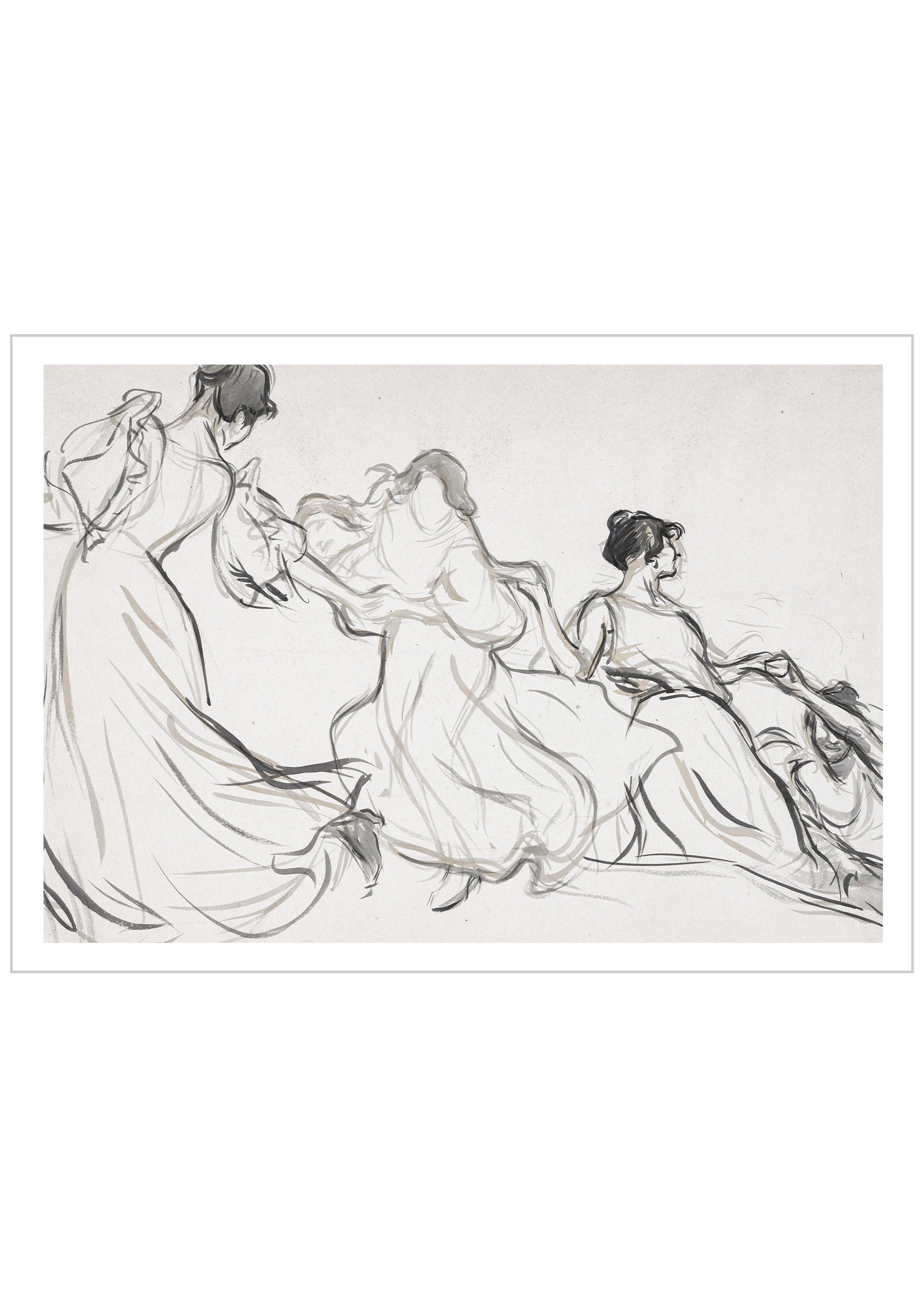Women dancing drawing by Victor Emilie Prouve