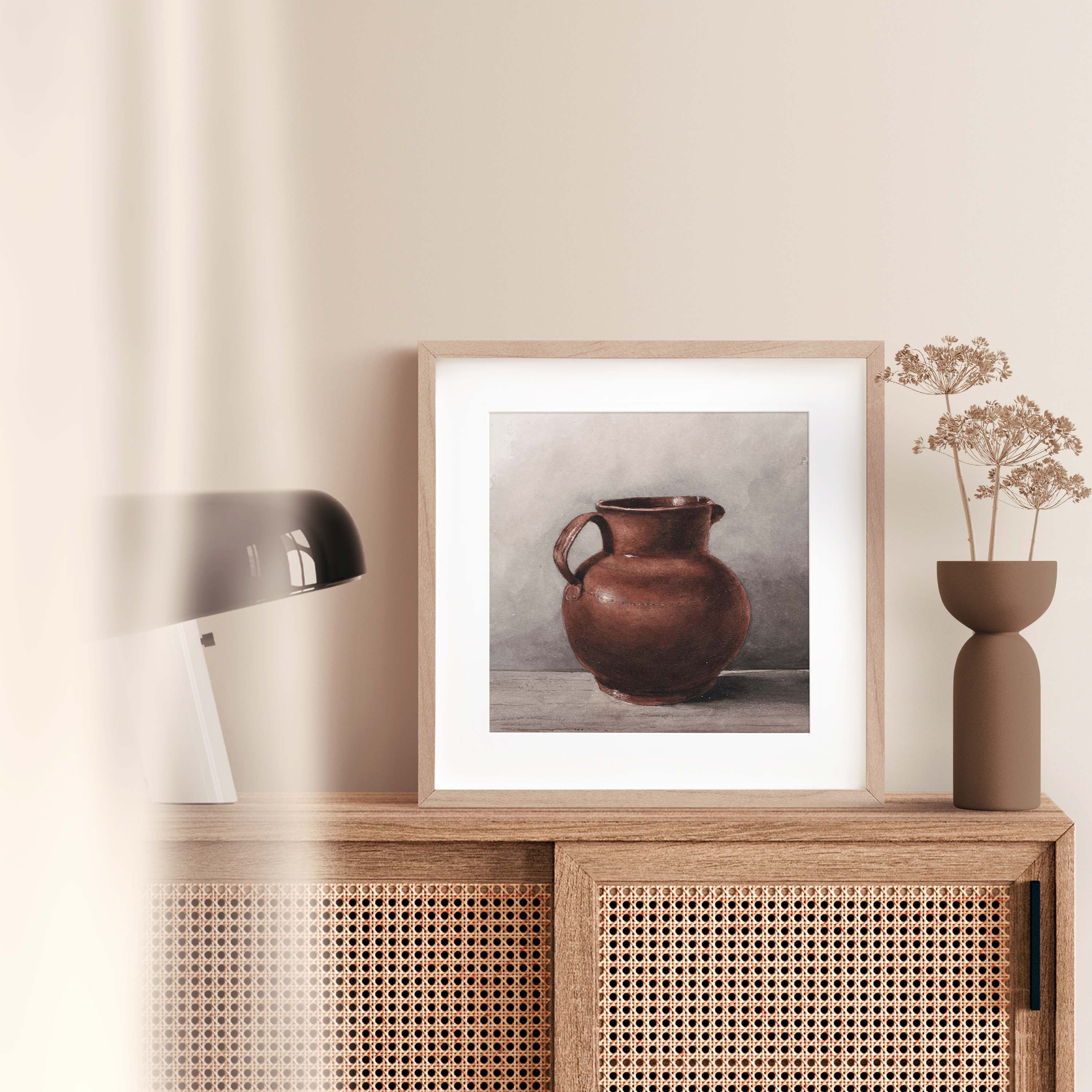 Still Life A Jug was created by the British artist George Jackson