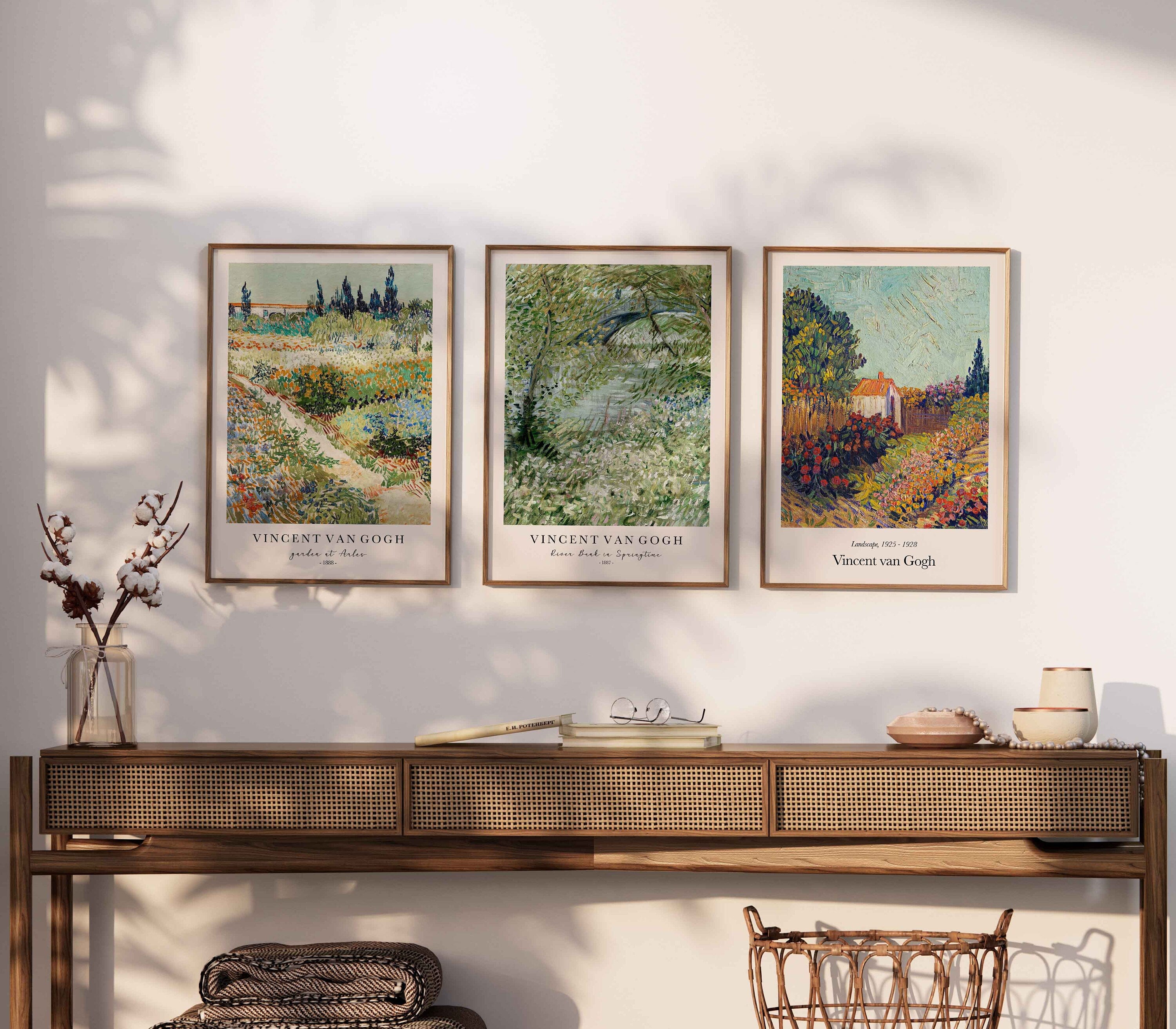 Vintage painting Landscape Garden by Van Gogh