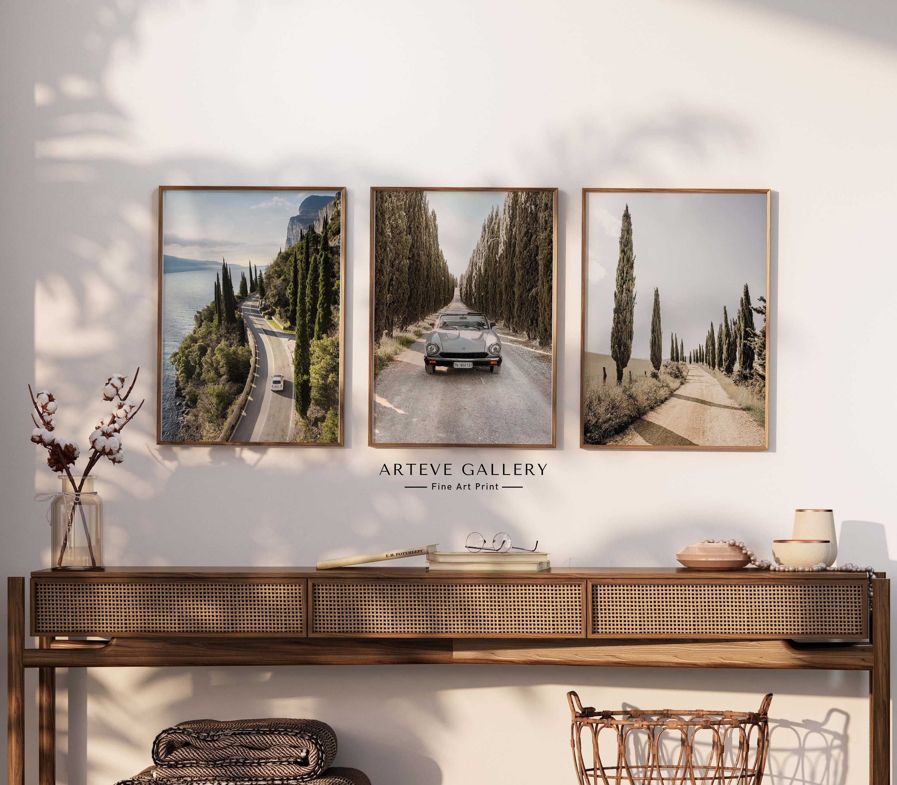 Iconic photography of Gardesana road, lake Garda, Lombardy, Italy.