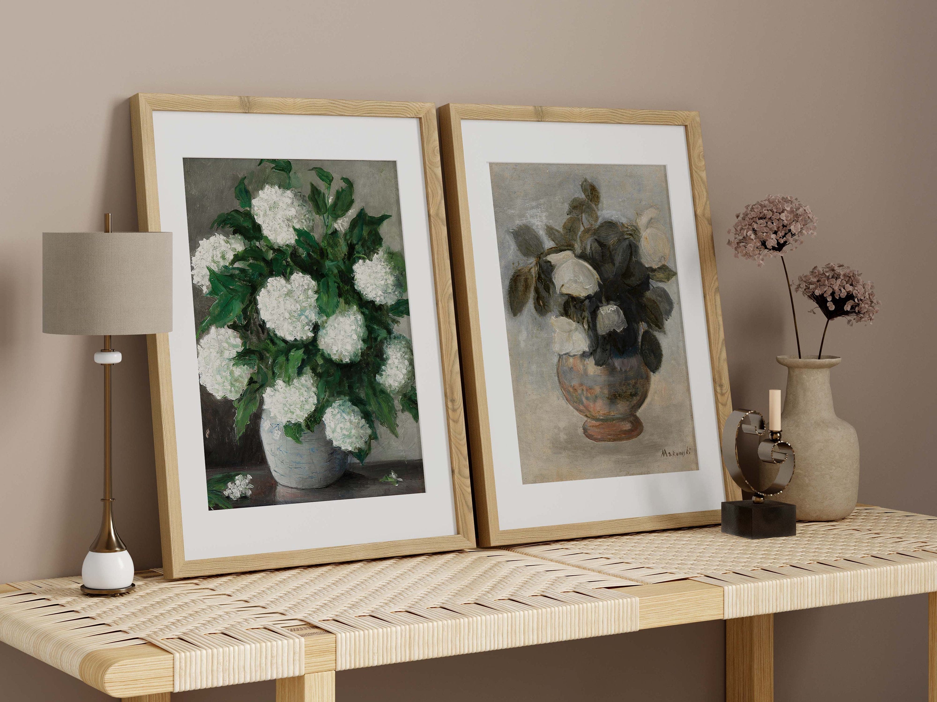 Still Life Hydrangea in Vase Painting