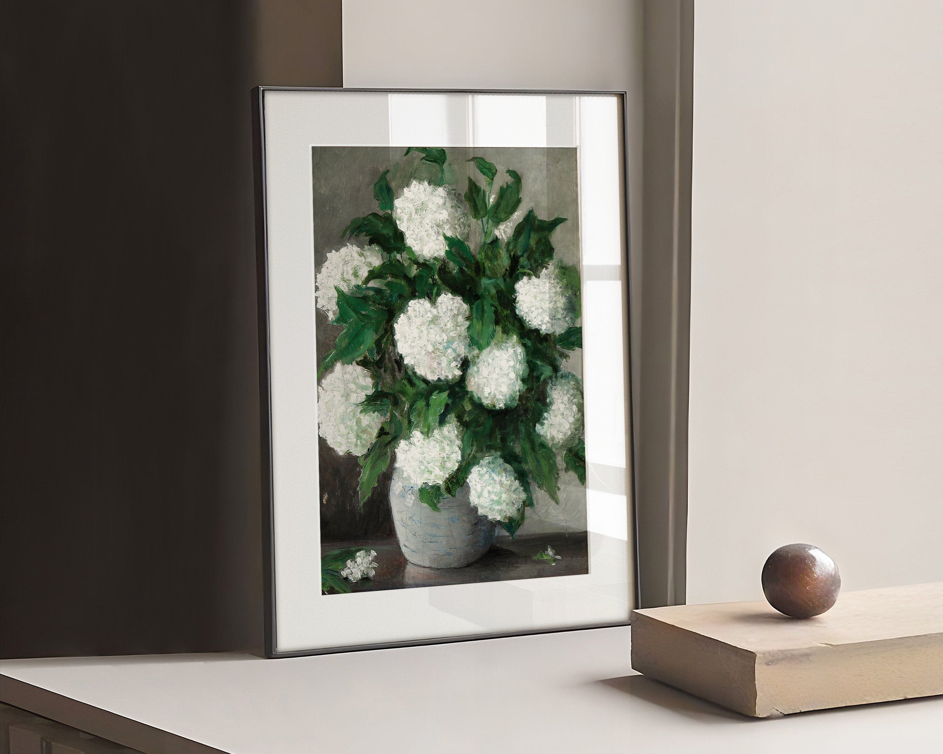Still Life Hydrangea in Vase Painting