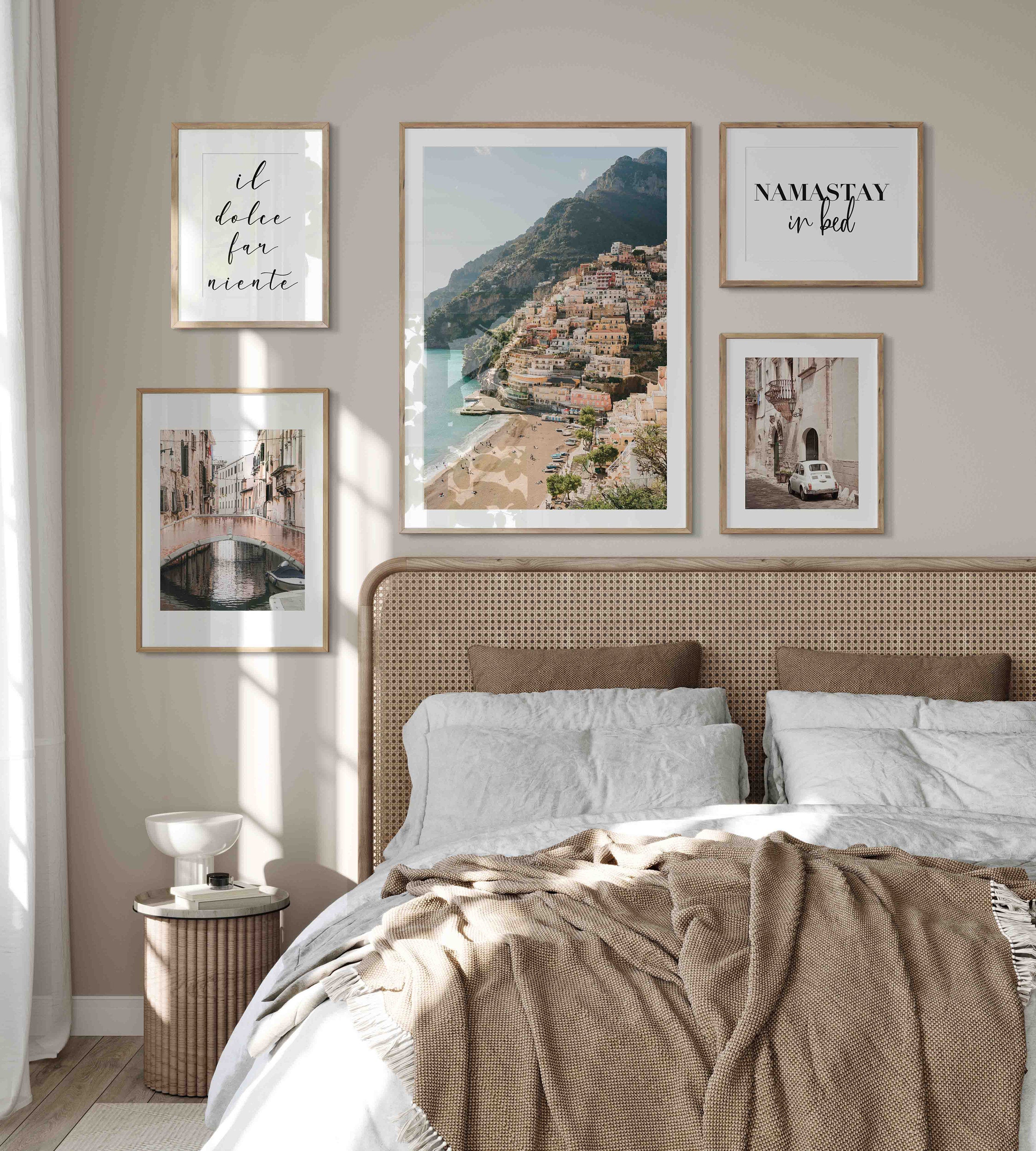 Typography Poster with text “Namastay in bed”