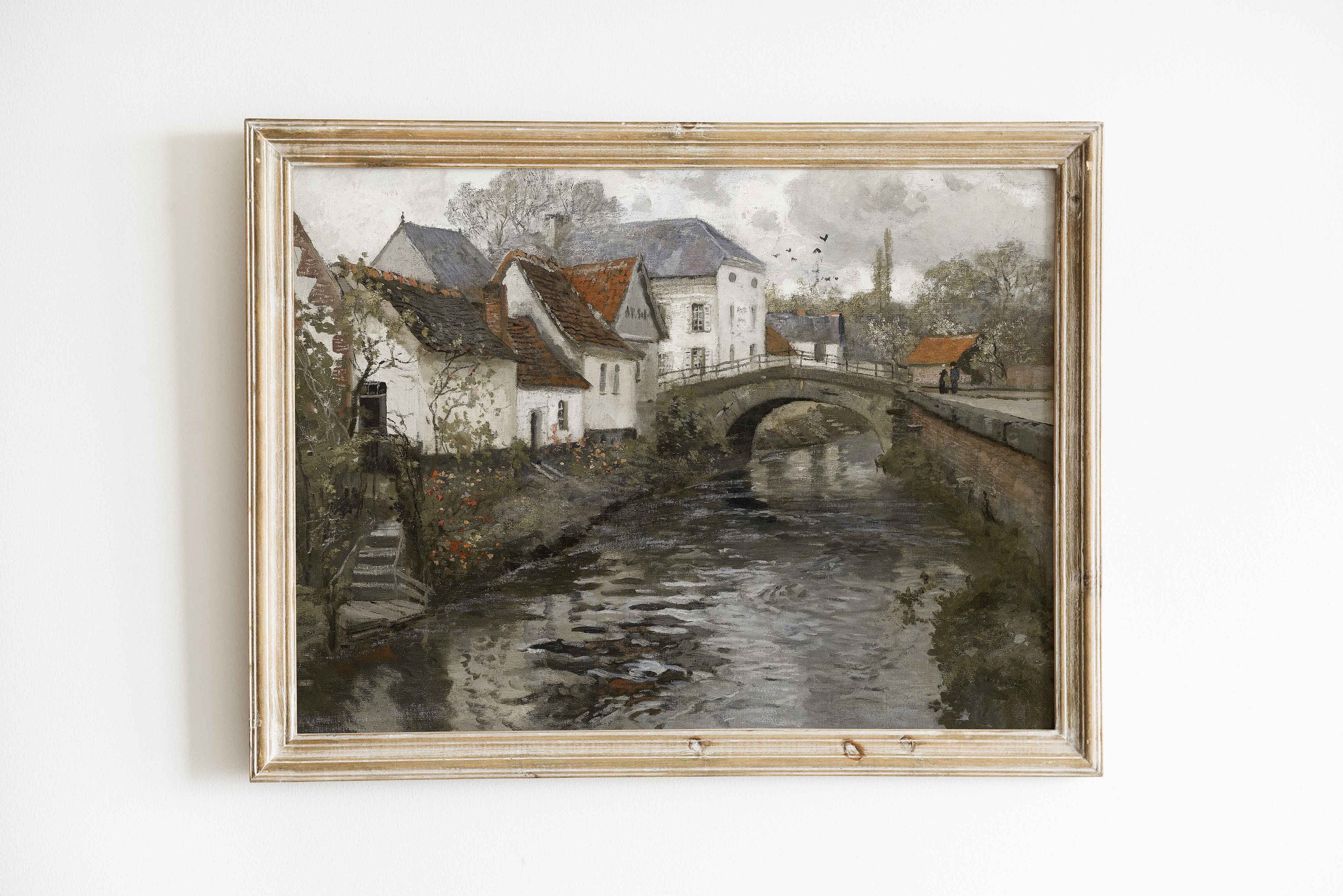 Small town near La Panne by the Norwegian impressionist Frits Thaulow during the 19 century