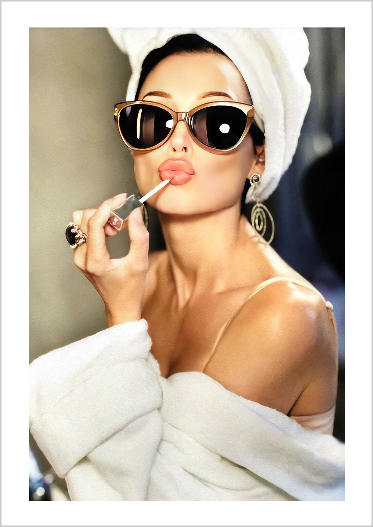 Audrey Hepburn Lipstick Poster